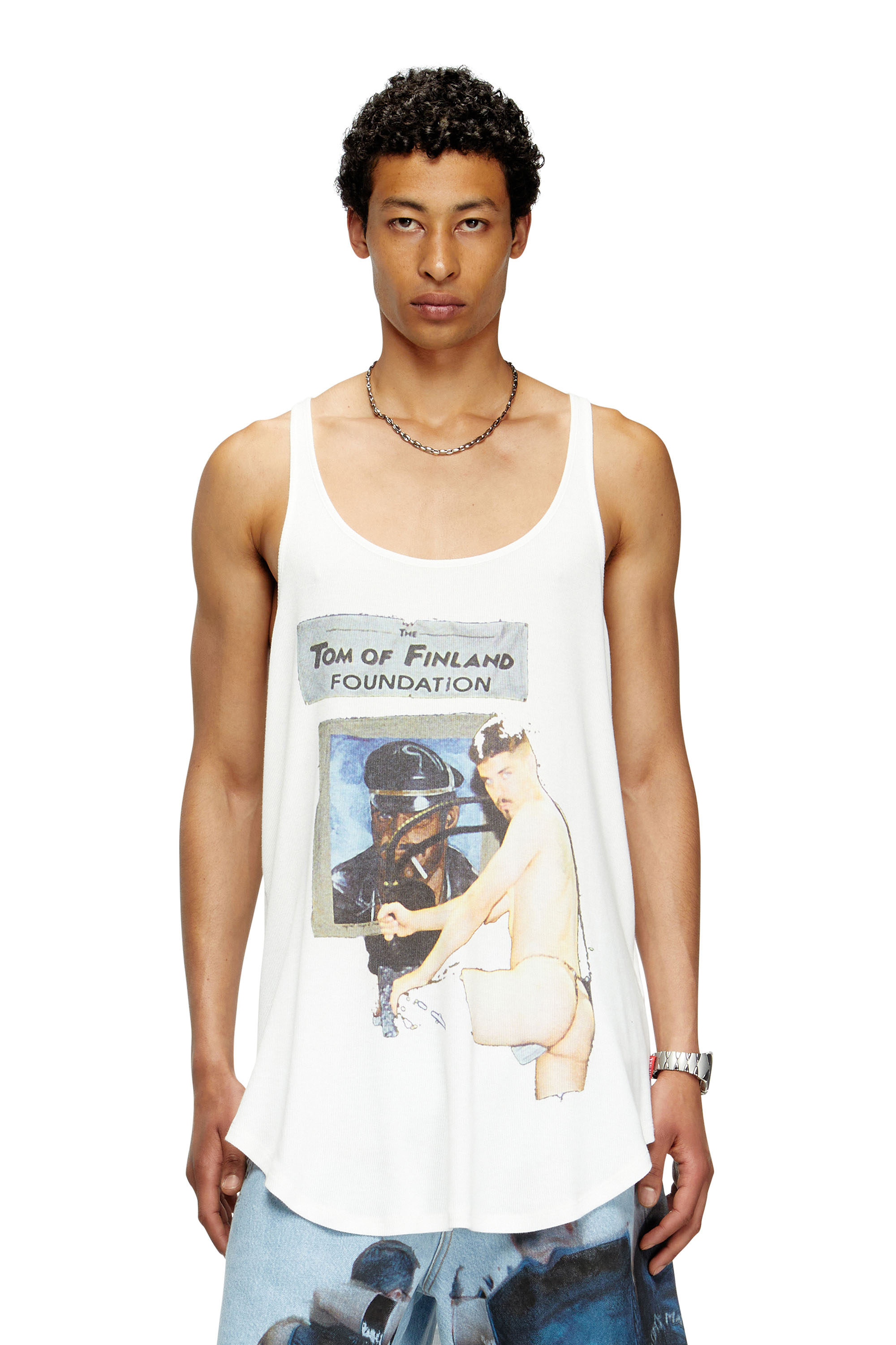 Diesel - PR-T-SHANRY-TOM25, Unisex's Tank top with graphic print in White - 1