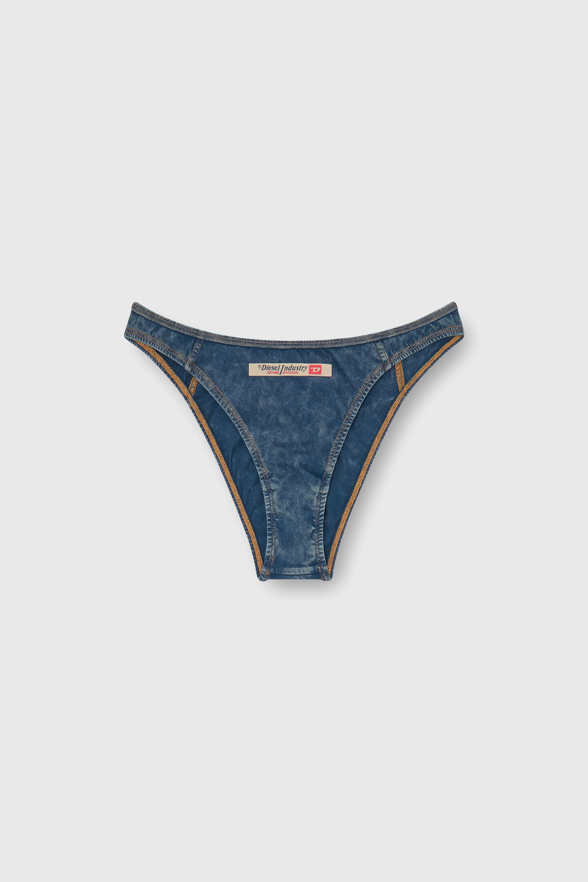 Diesel - AILEEN-DNM, Damen Brazilian-Slips aus Baumwolle mit Denim-Effekt in Blau - 2
