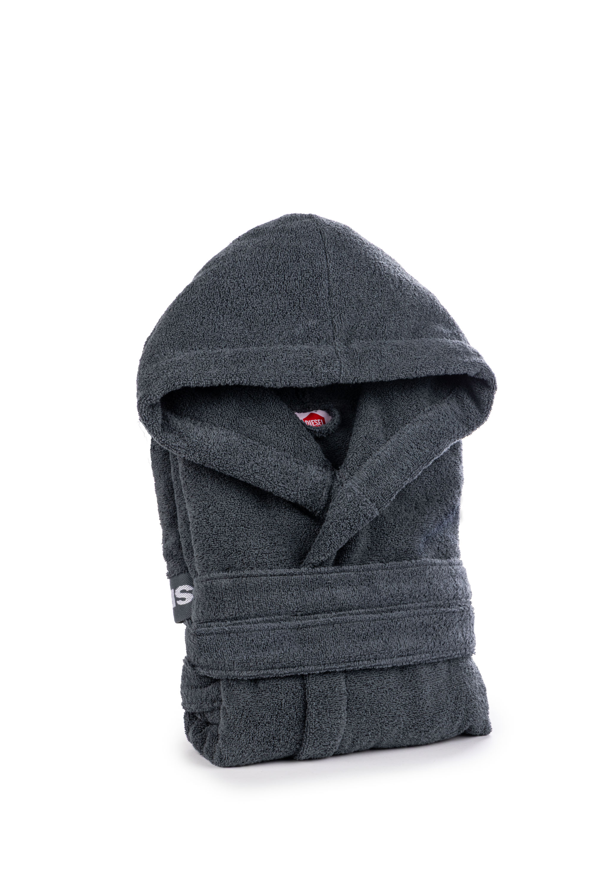 Diesel - 1015111 LOGO-COTTON BATHROBE SIZE M/L GR, Peignoir en Éponge de Coton, taille M/L Mixte in Gris - 1