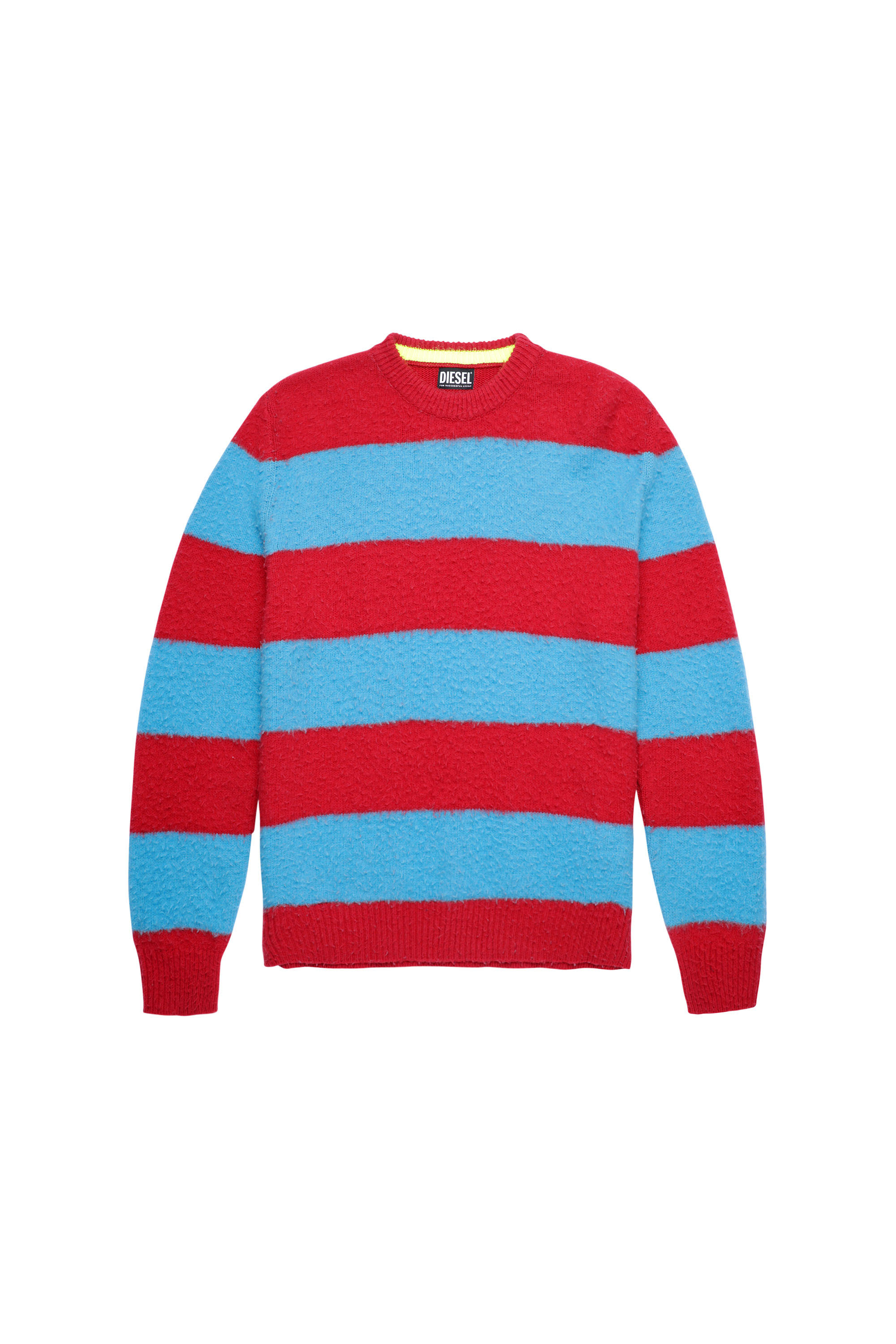 K-ELGIN, Bleu/Rouge - Pull Maille