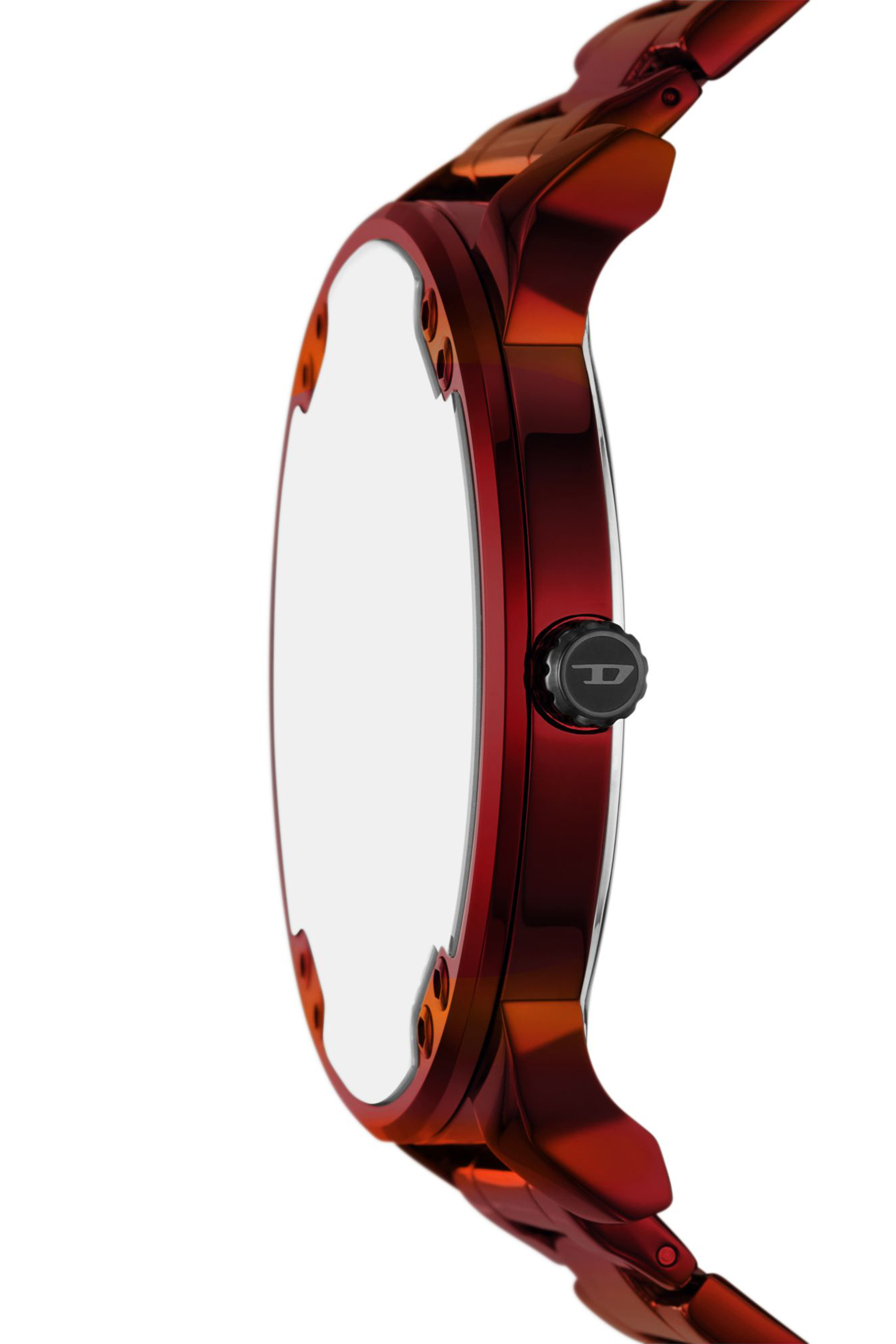 Diesel - DZ7491 WATCH, Montre Mr. Daddy Slim rouge en acier inoxydable Homme in Rouge - 3