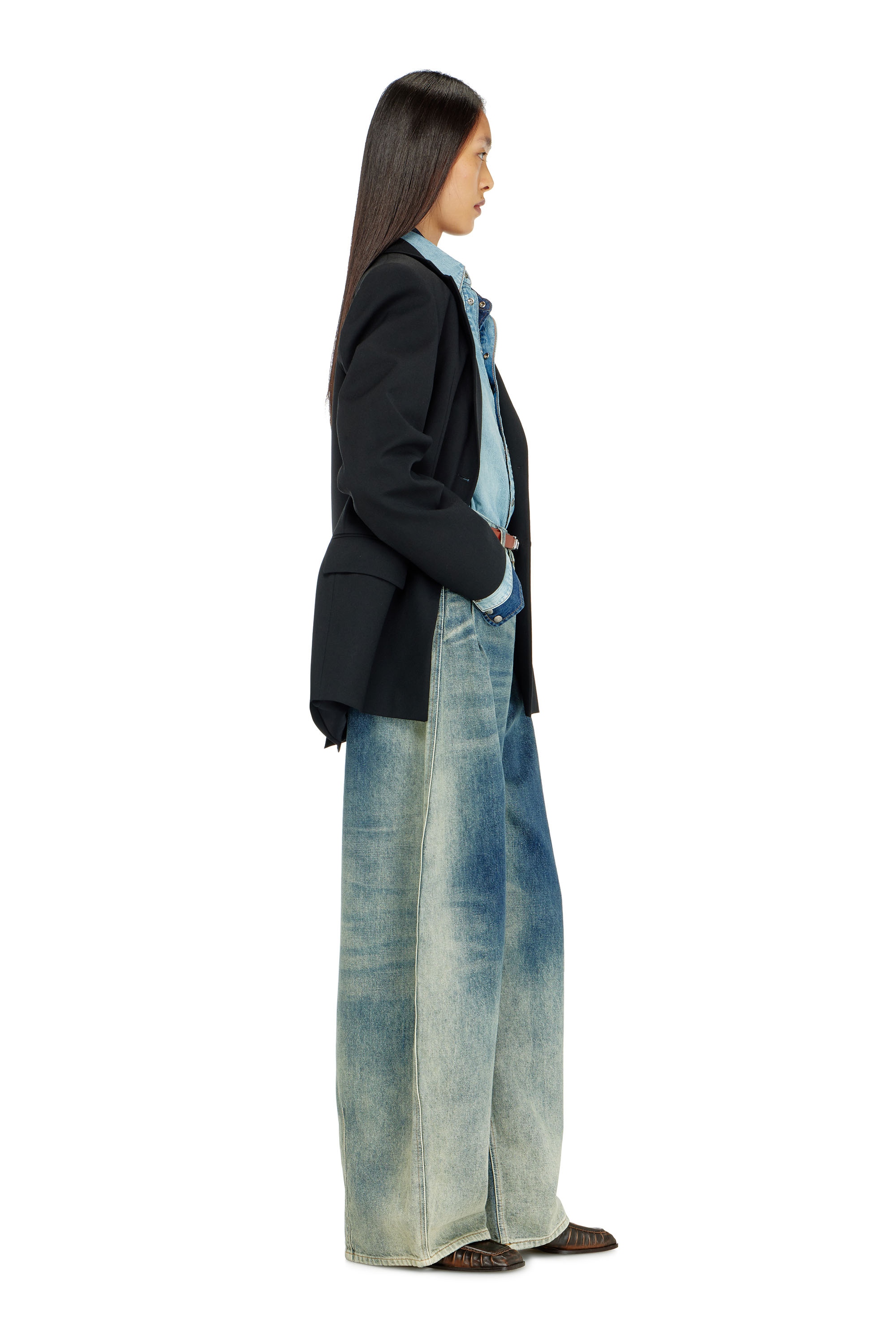 Diesel - Relaxed Jeans 1987 D-Khelz 007EF Donna, Blu medio - Image 2