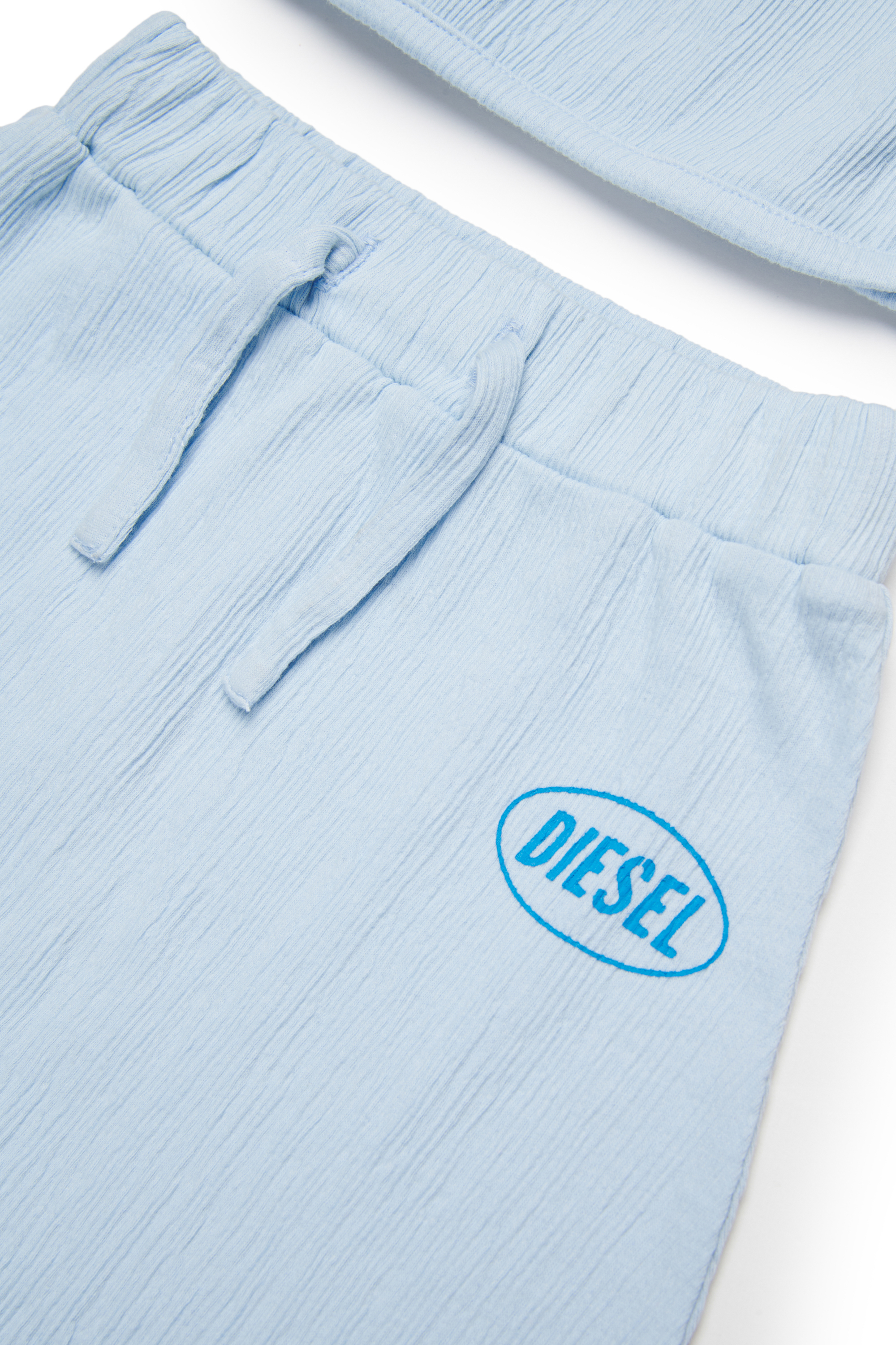 Diesel - STSIDE-NB-SET, Unisex Strukturiertes Overall-Set aus Baumwolle in Blau - 4