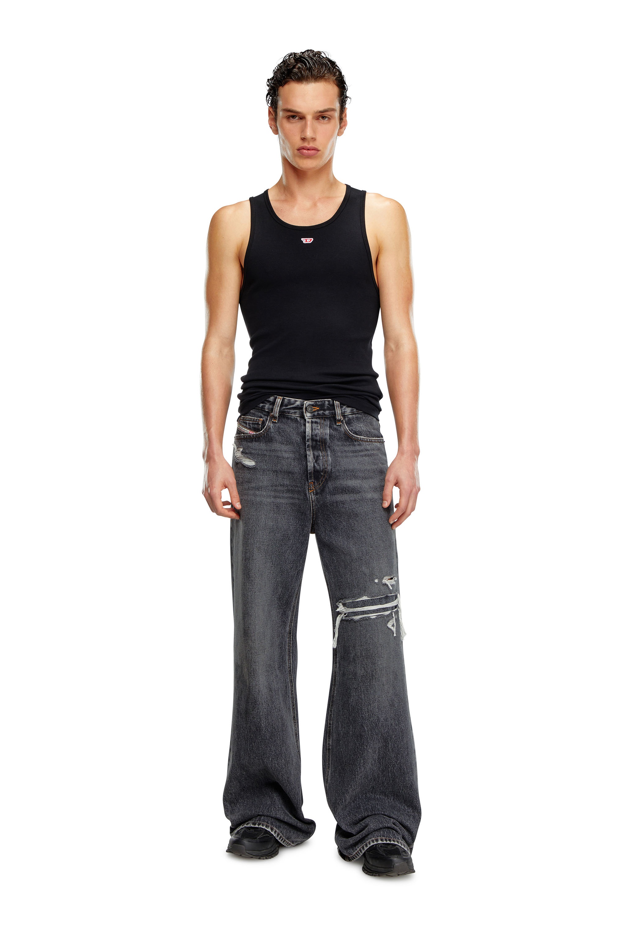 Diesel - Femme Straight Jeans 1996 D-Sire 007F6, Noir/Gris foncé - Image 1