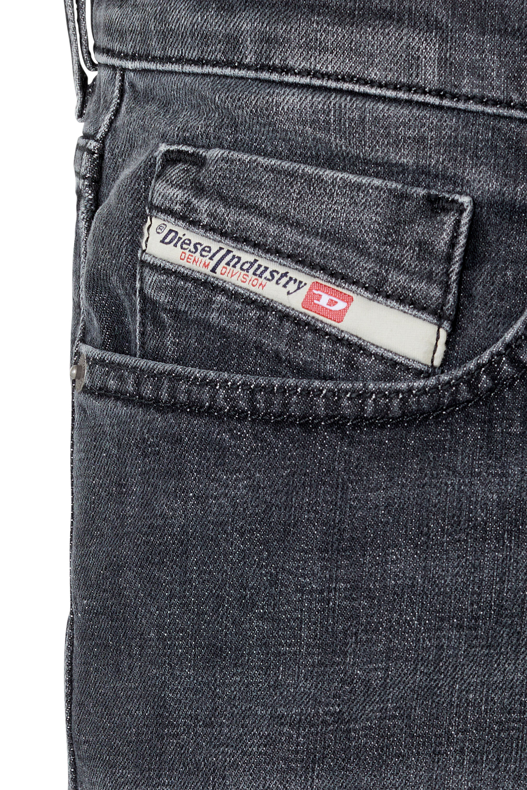 Diesel - 2019 D-Strukt 09E35 Slim Jeans, Black/Dark grey - Image 4