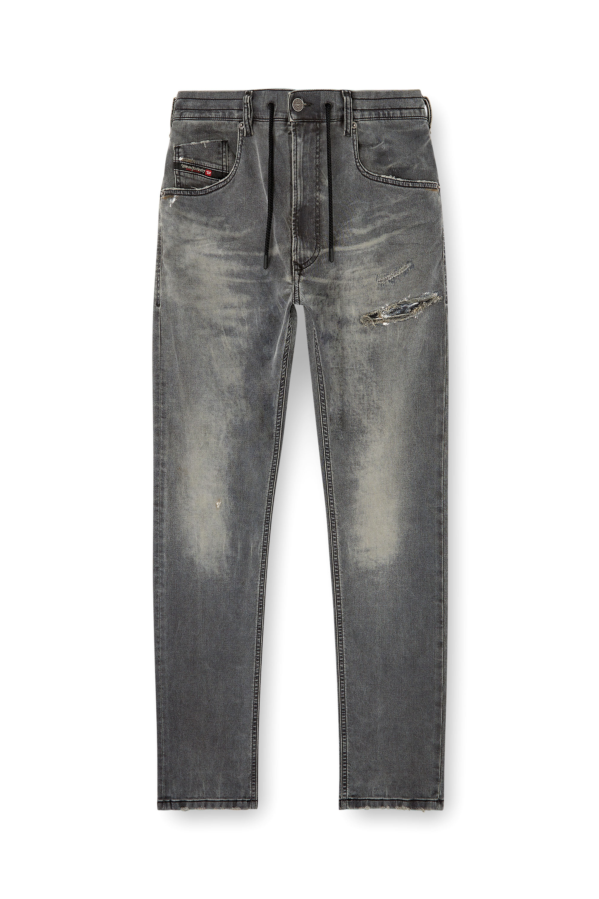 Diesel - Regular 2032 D-Krooley Joggjeans® 068SB Uomo, Nero/Grigio scuro - Image 3