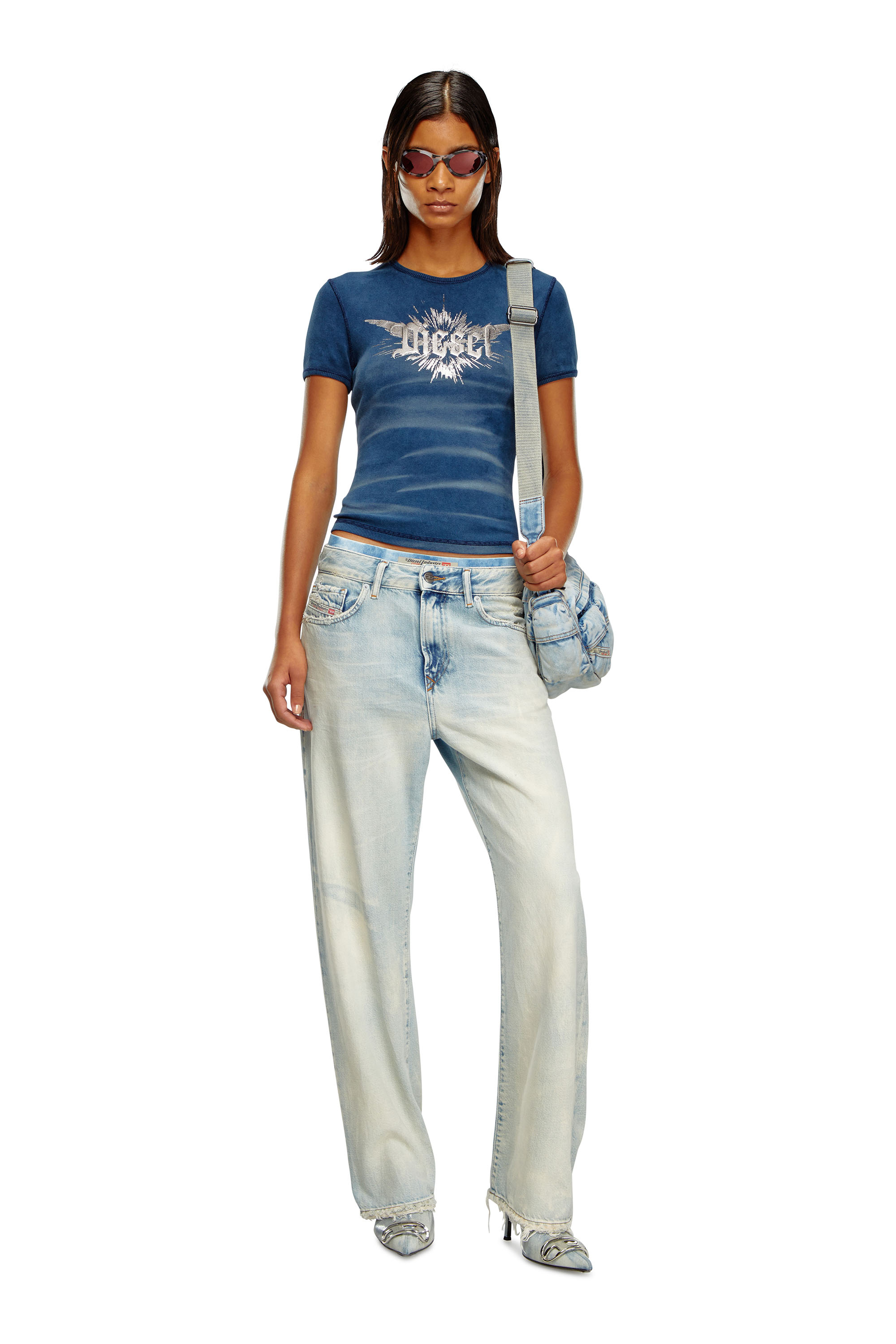Diesel - Femme Straight Jeans 1999 D-Reggy 09J89, Bleu Clair - Image 2