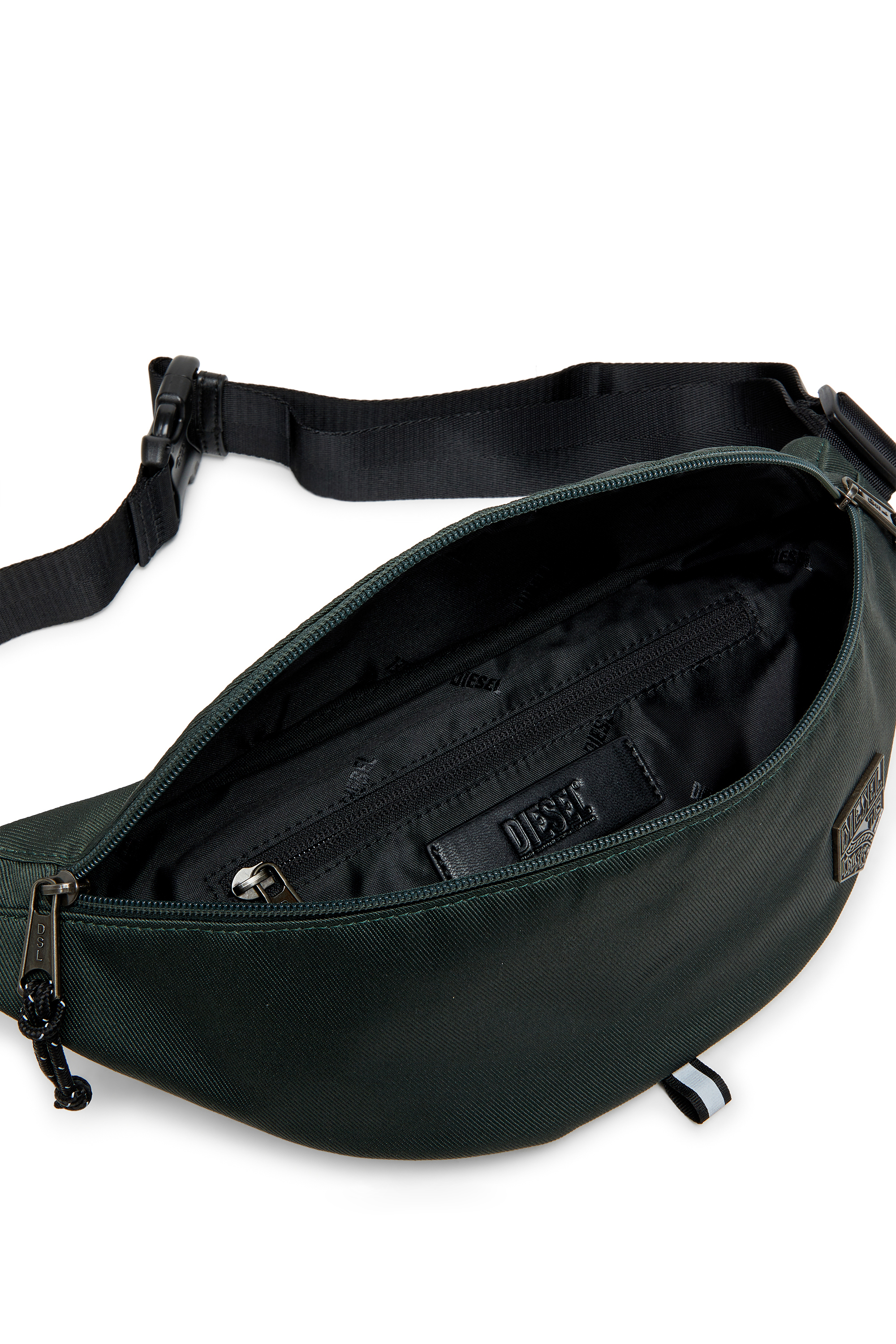 Diesel - D-PACK BELTBAG X, Unisex's D-Pack - Belt bag in nylon with emblem logo in Dark Green - 3