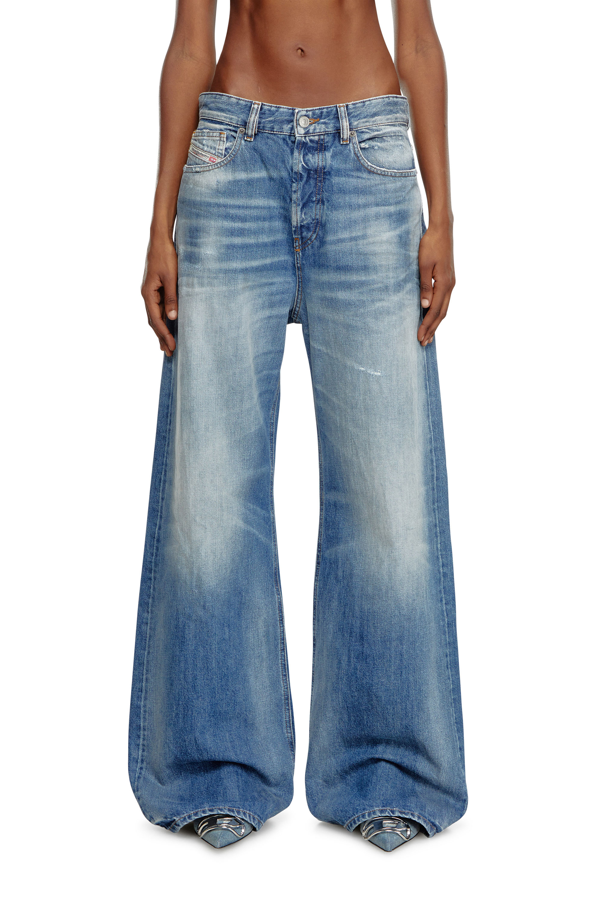 Diesel - Damen Straight Jeans 1996 D-Sire 09J86, Mittelblau - Image 1