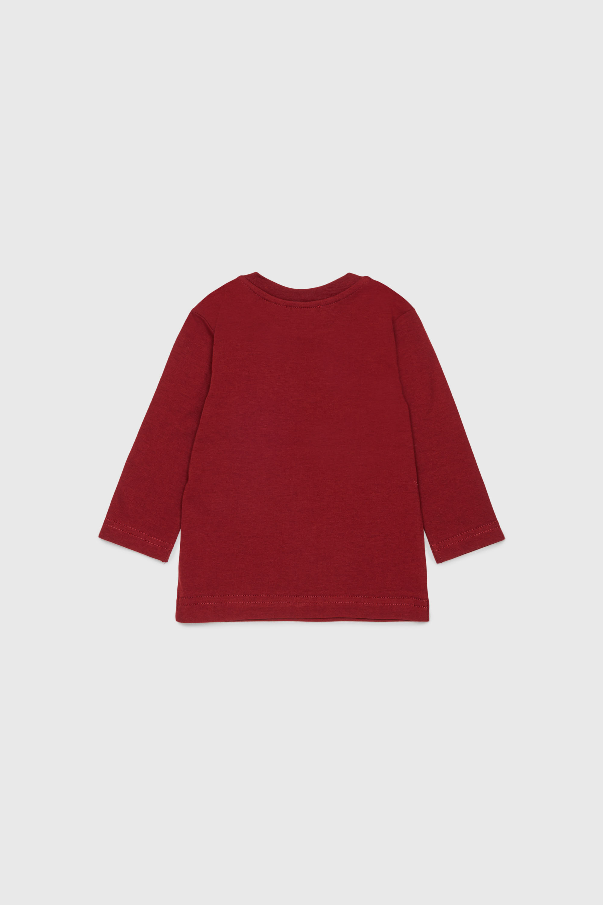 Diesel - TLODIMB, T-shirt &agrave; manches longues avec imprim&eacute; Diesel Industry Homme in Rouge - 2