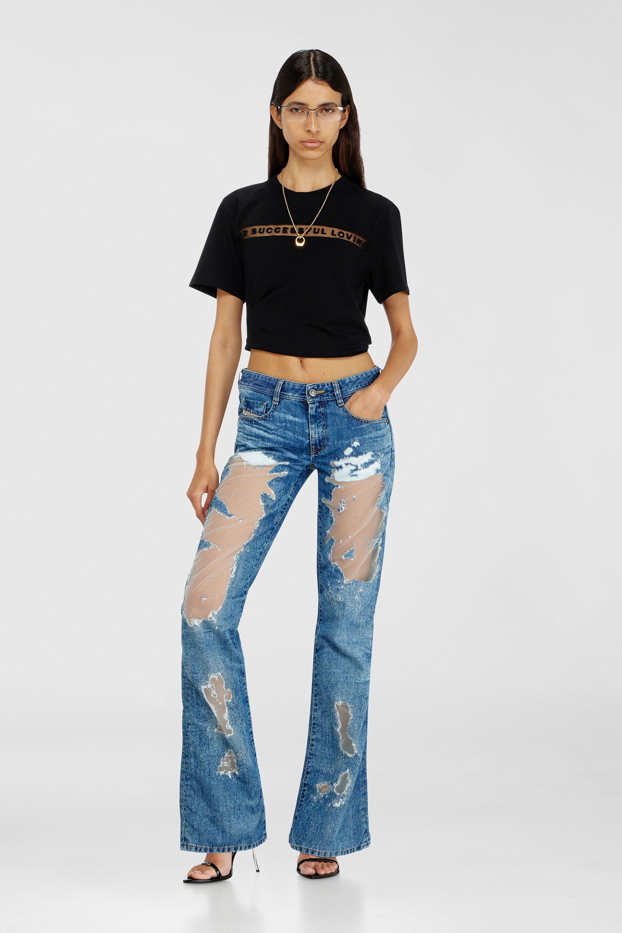 Diesel - PR-T-NOTS-CHI-R, Unisex T-Shirt mit For Successful Loving Logo in Schwarz - 2