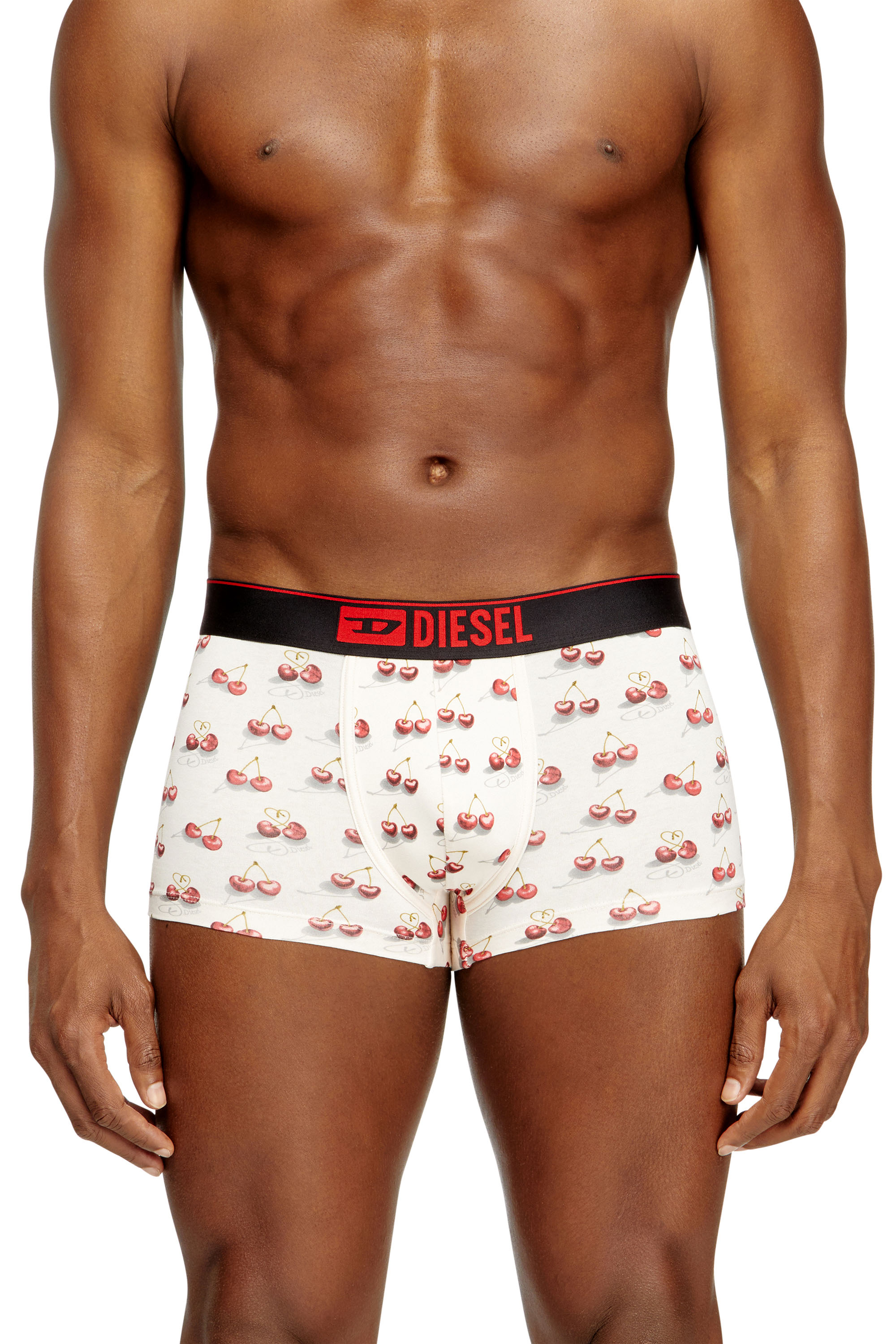 Diesel - DAMIEN-GFT-3PACK, Lot de 3 boxers imprimé cœurs et cerises Homme in Blanc - 2