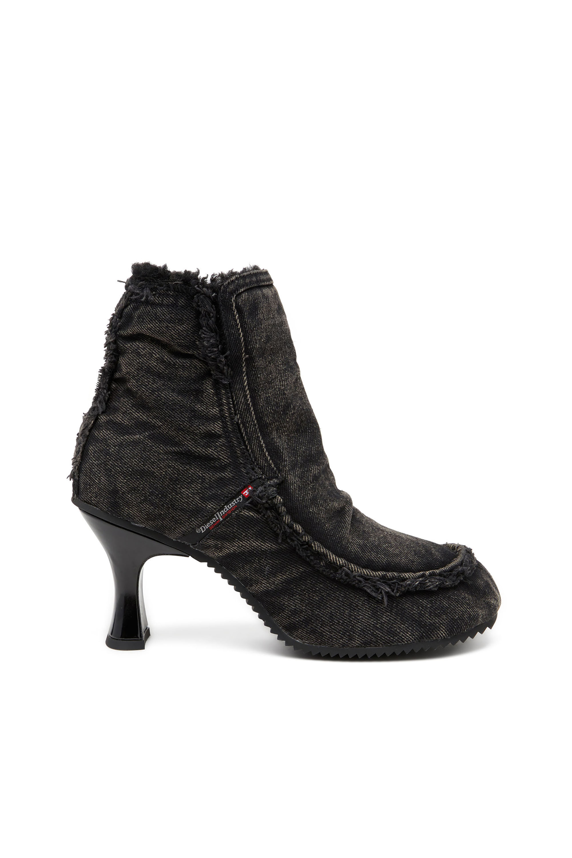 Diesel - D-WOODSTOCK HEEL AB, D-Woodstock - Stivali in denim con tacco Donna in Nero - 1