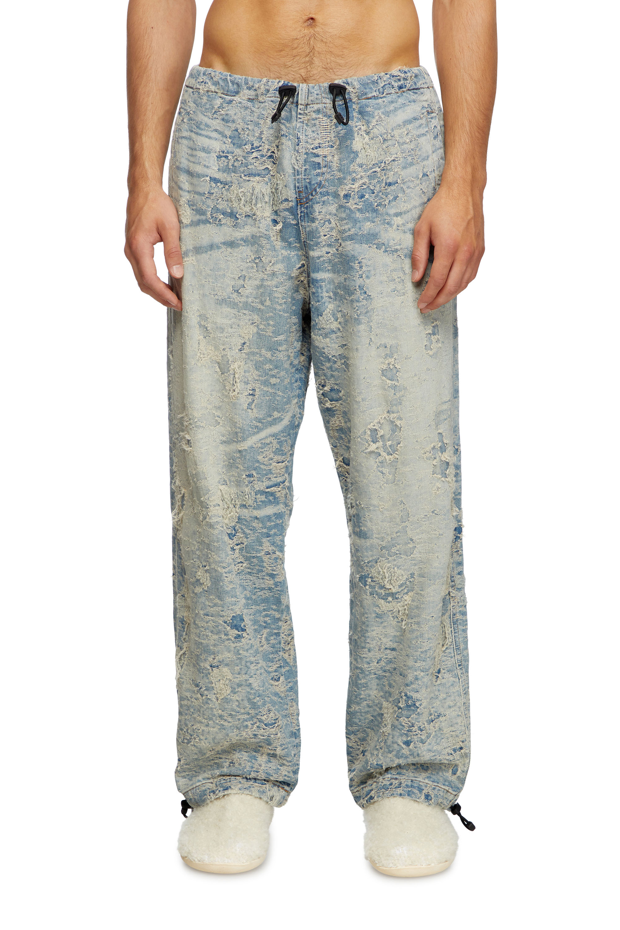 Diesel - Straight Jeans D-Martial 007Z7 Mixte, Bleu Clair - Image 2