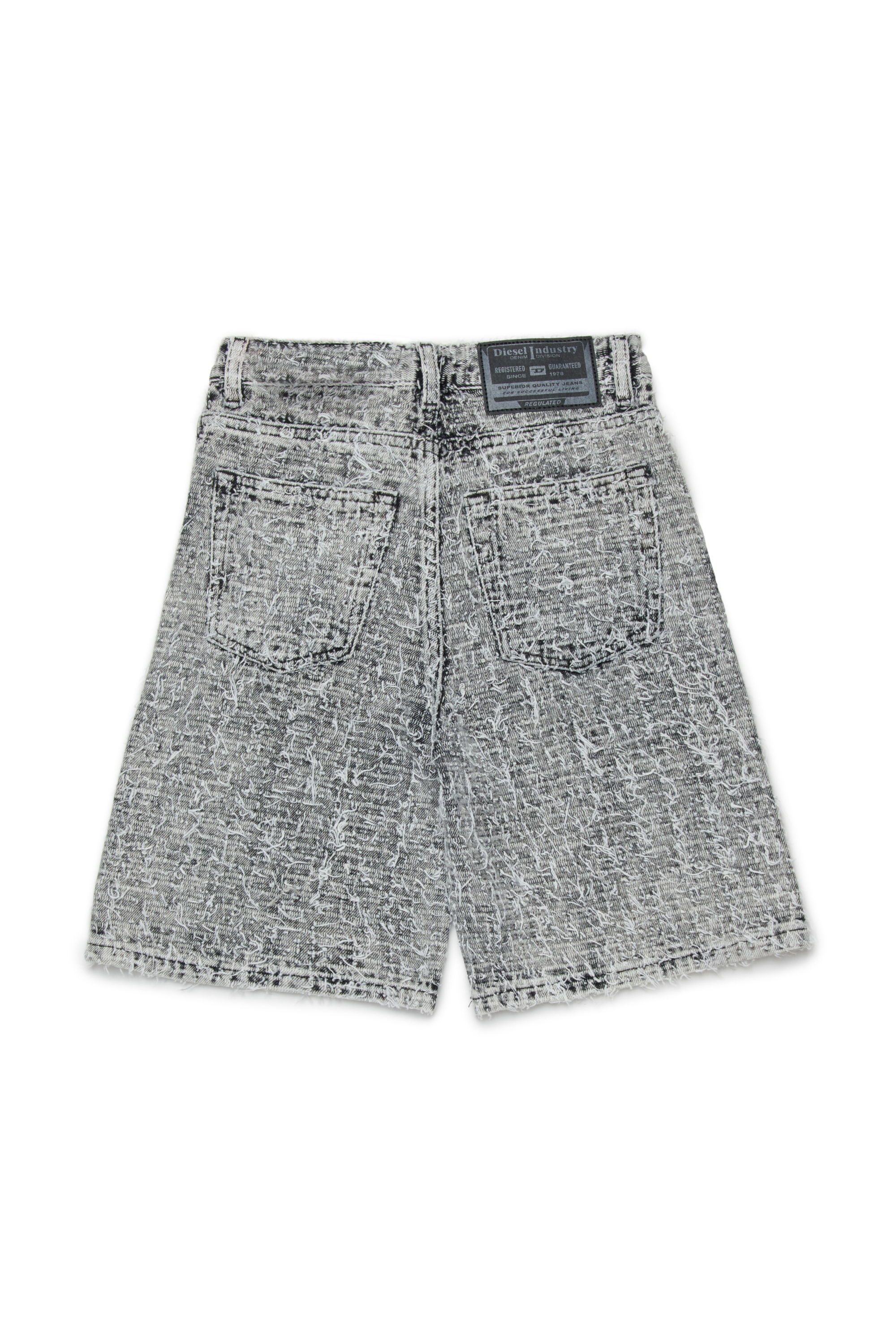 Diesel - D-ARGJX-SHORT-J, Damen Denimshorts mit strukturierter Oberfl&auml;che in Grau - 2