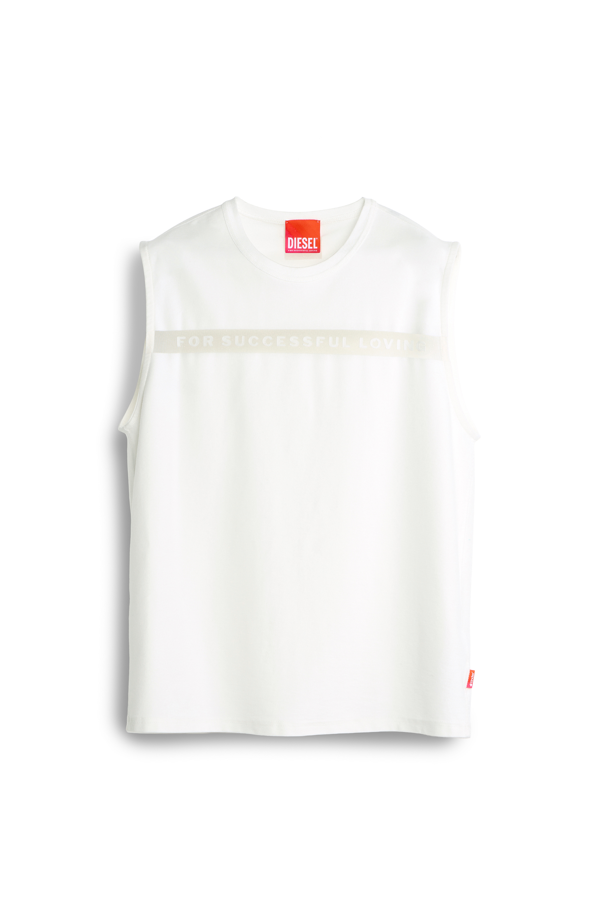 Diesel - PR-T-NORM-BISC-MATI-R, Unisex Tanktop mit For Successful Loving Logo in Wei&szlig; - 2