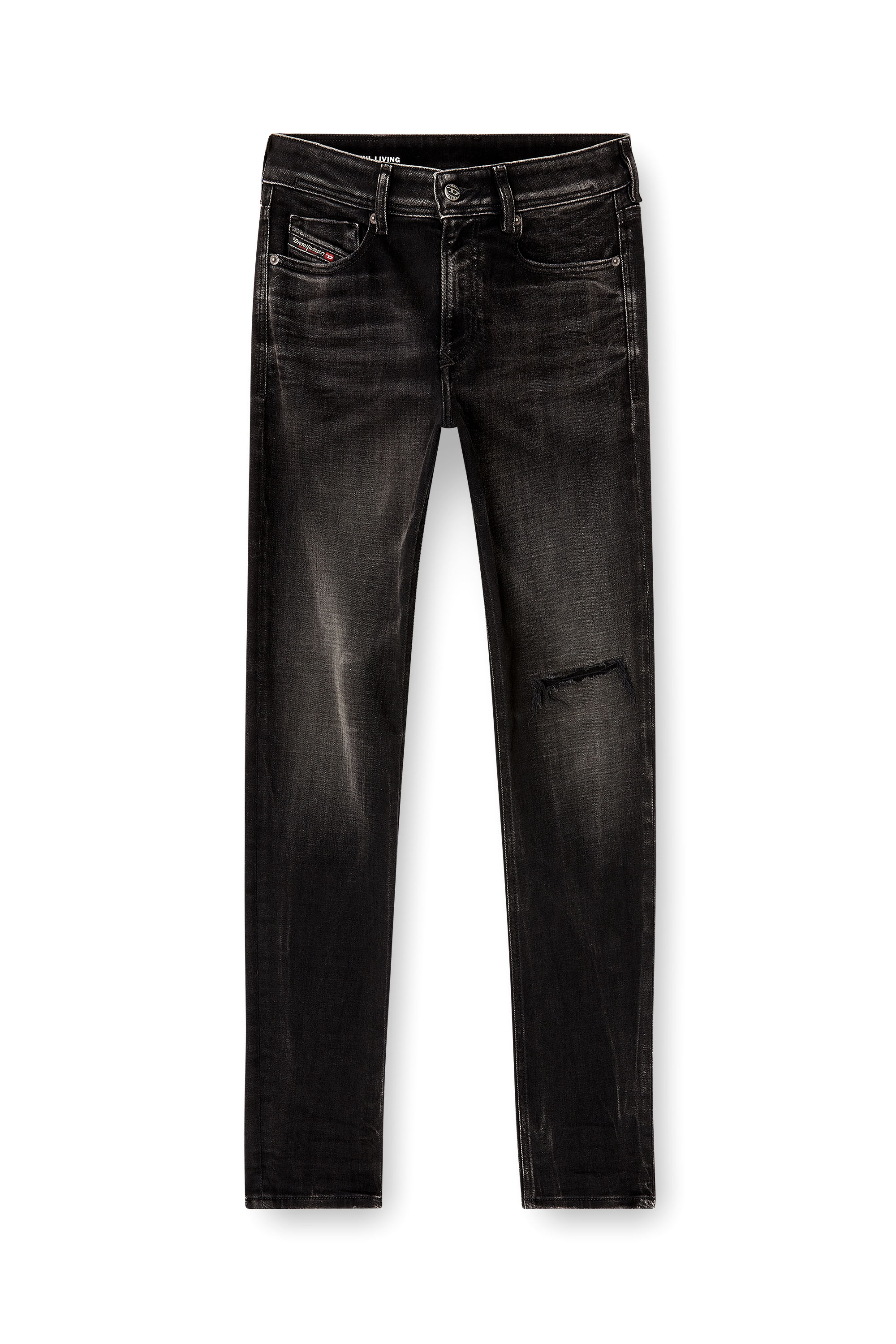Diesel - Skinny Jeans 1979 Sleenker 09N19 Uomo, Nero/Grigio scuro - Image 3