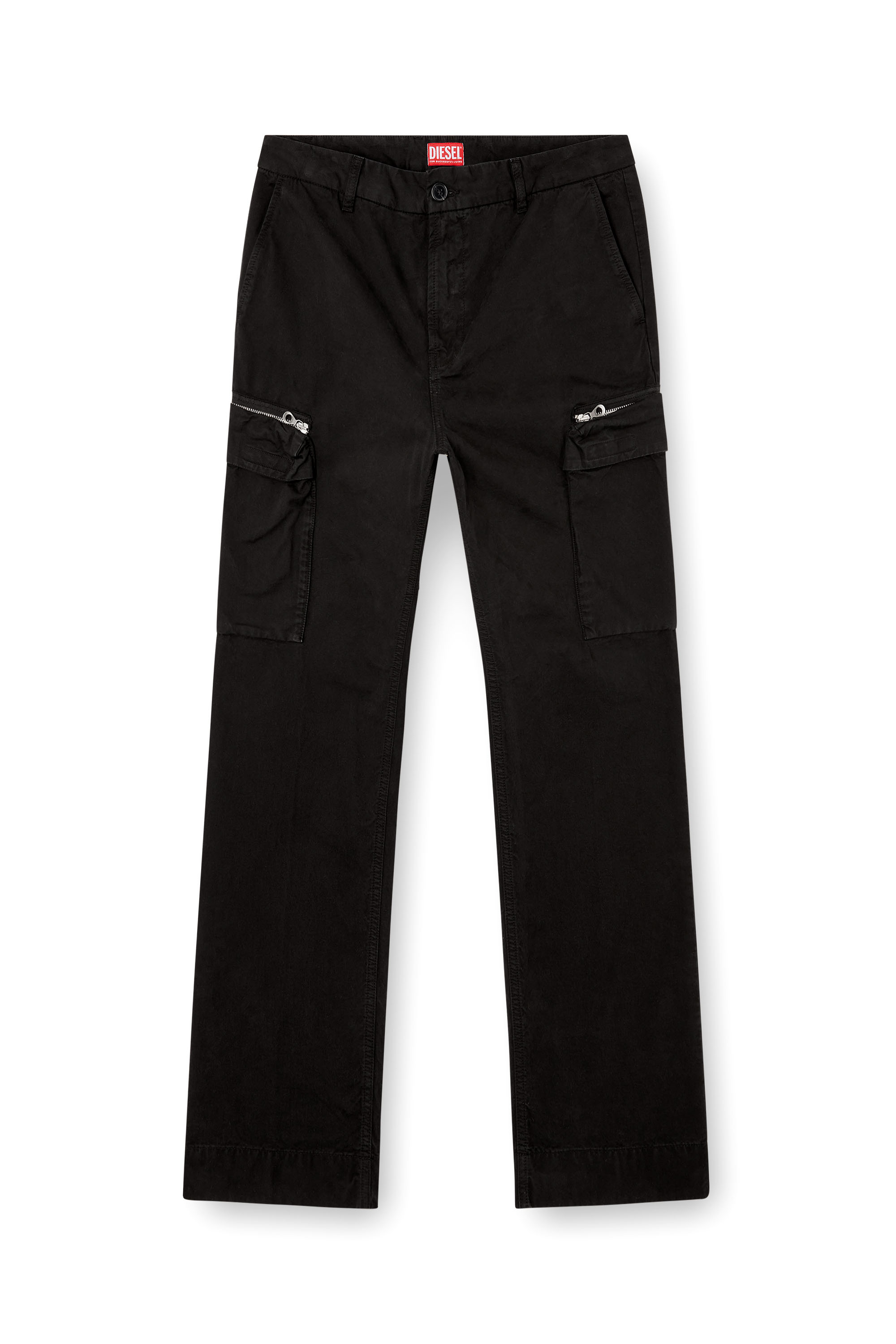 Diesel - P-YE, Pantaloni in twill vellutato sfumato Uomo in Nero - 3