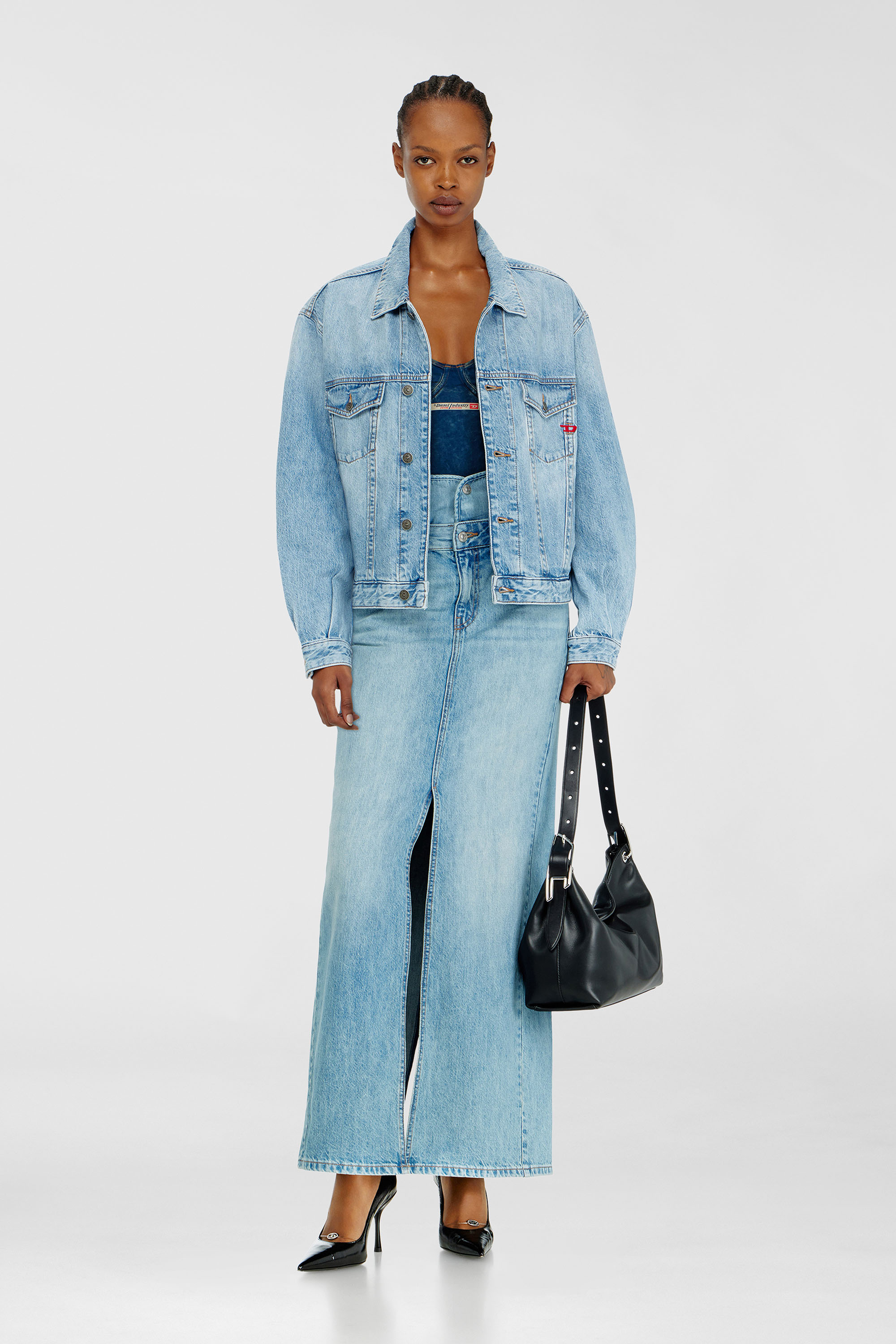 Diesel - D-RANGER, Veste trucker en denim Mixte in Bleu - 2