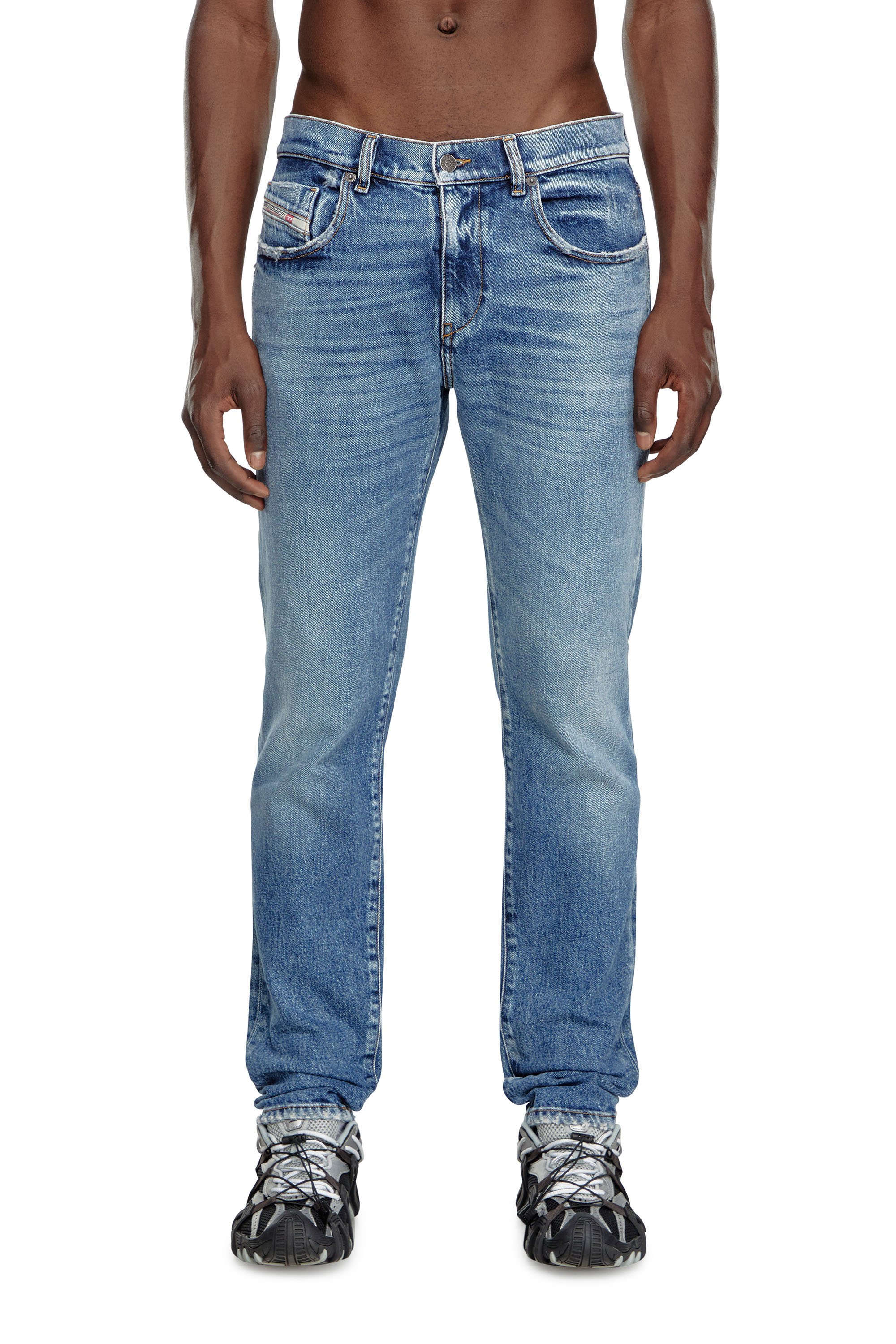 Diesel - Homme Slim Jeans 2019 D-Strukt 09F16, Bleu moyen - Image 2
