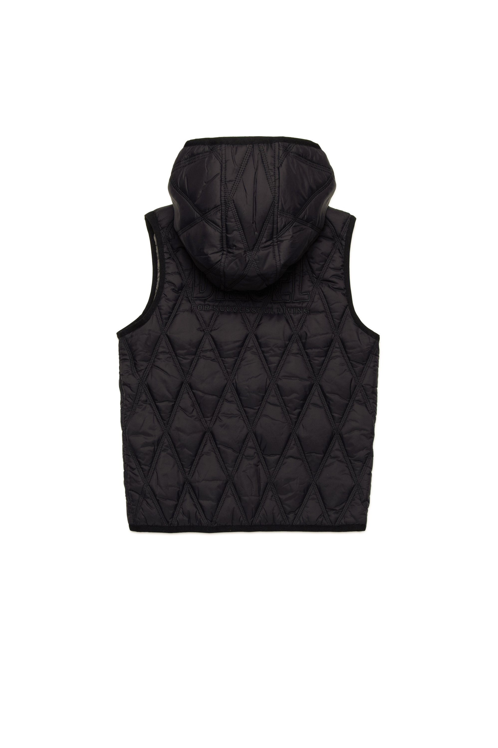 Diesel - JFOSSIR, Gilet matelassé à capuche léger Mixte in Noir - 2