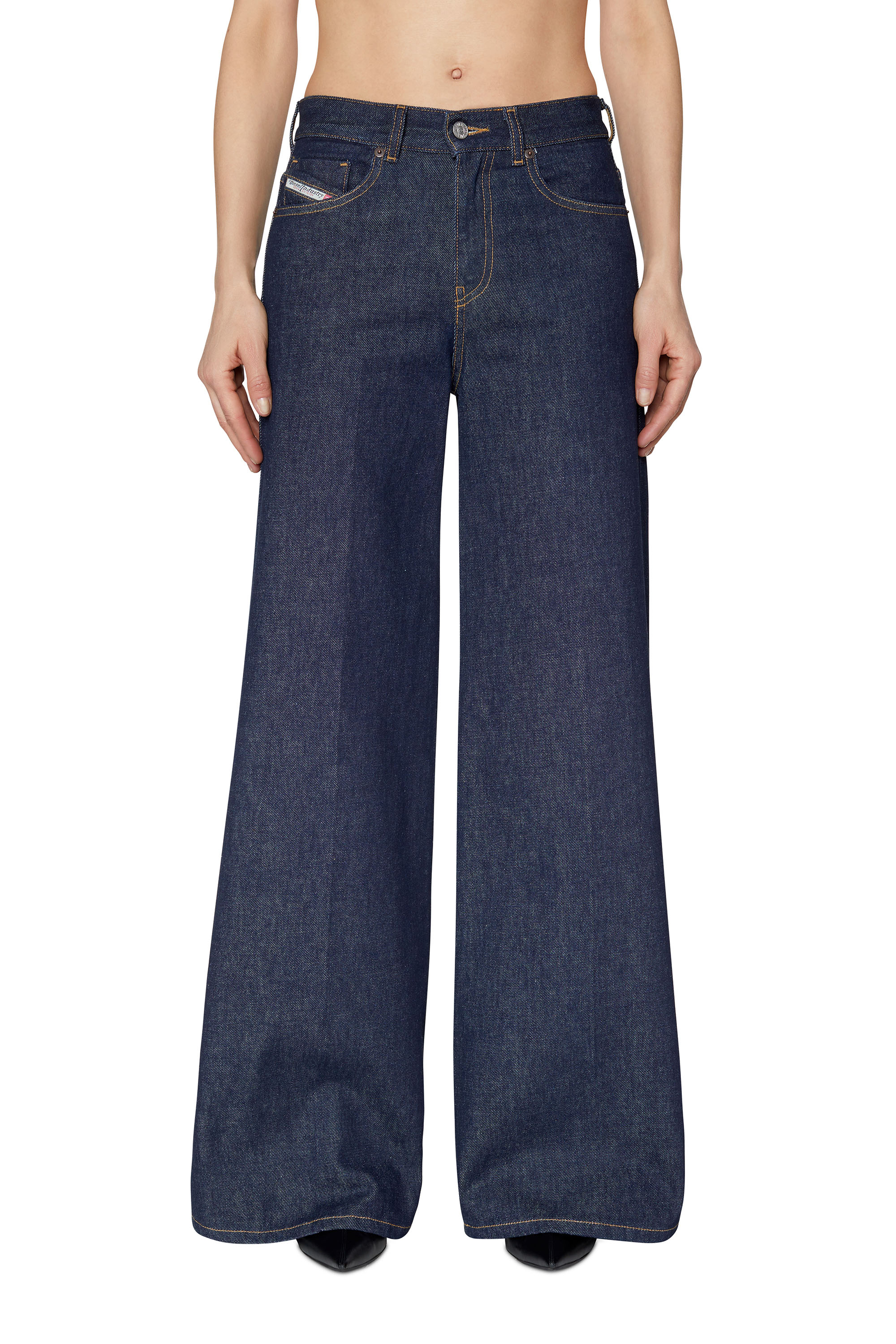 Diesel - 1978 D-Akemi Z9C02 Bootcut and Flare Jeans, Blu Scuro - Image 1