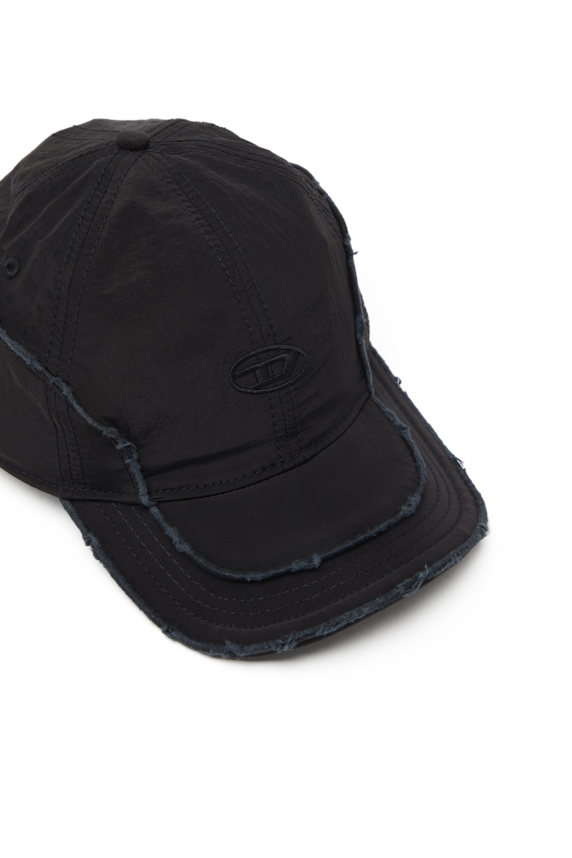 Diesel - C-ONNOR, Herren Basecap aus Knitter-Nylon mit Ton in Ton D in Schwarz - 3