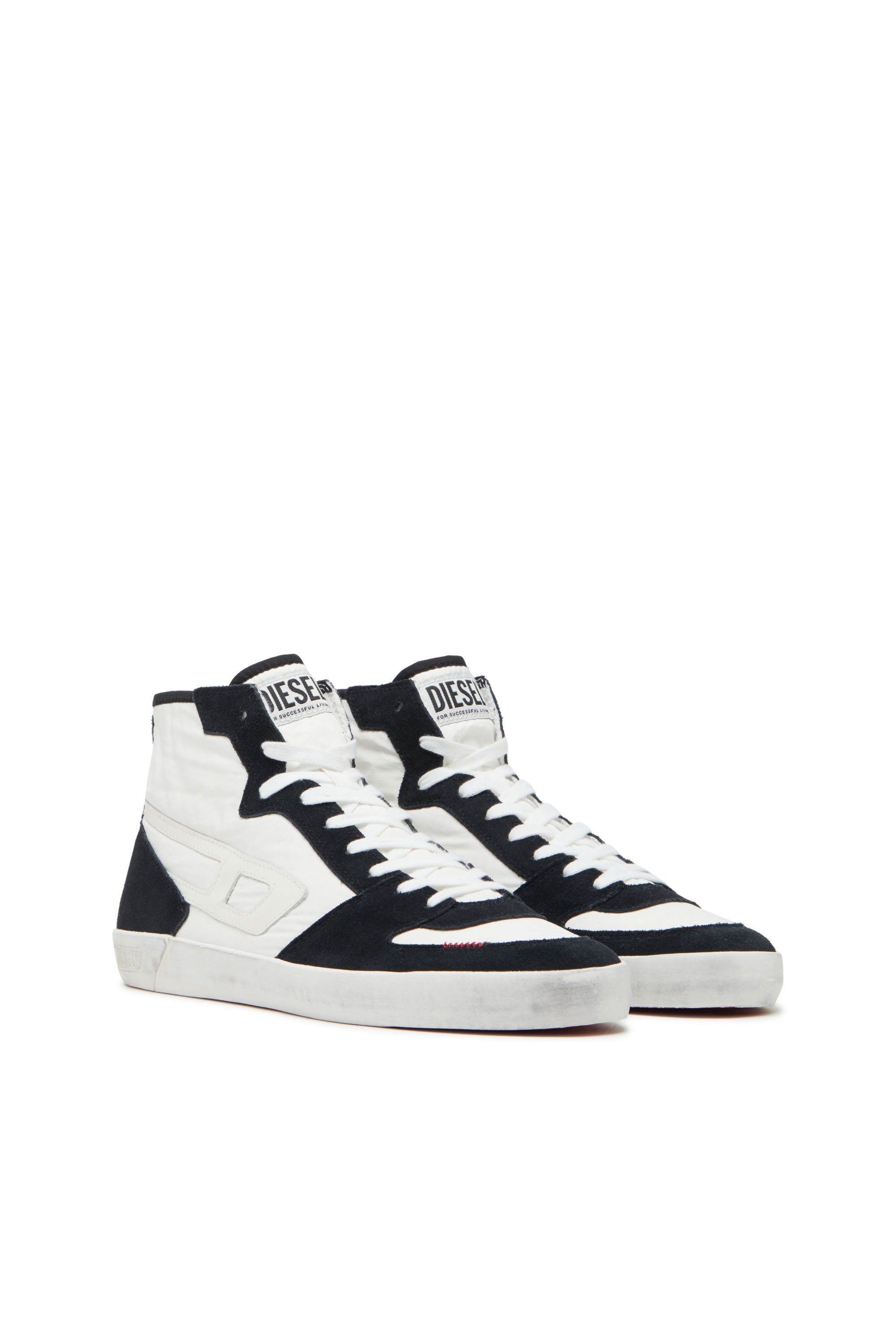 Diesel - S-LEROJI D-1 MID, S-Leroji D-Sneaker high-top in ripstop imbottito e suede Uomo in Multicolor - 2