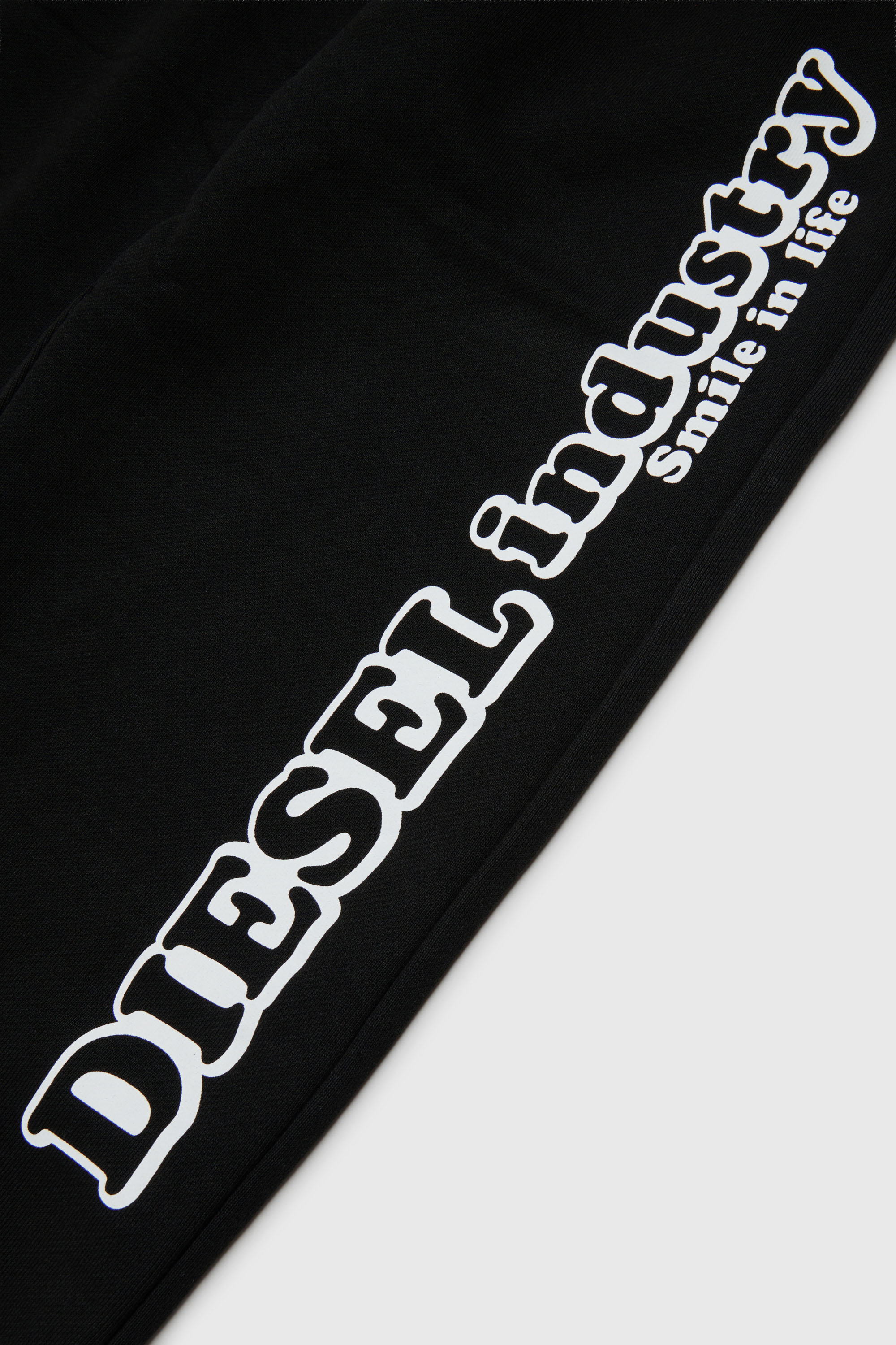 Diesel - PLODIM, Herren Sweatpants aus Baumwolle mit Diesel Industry Print in Schwarz - 4