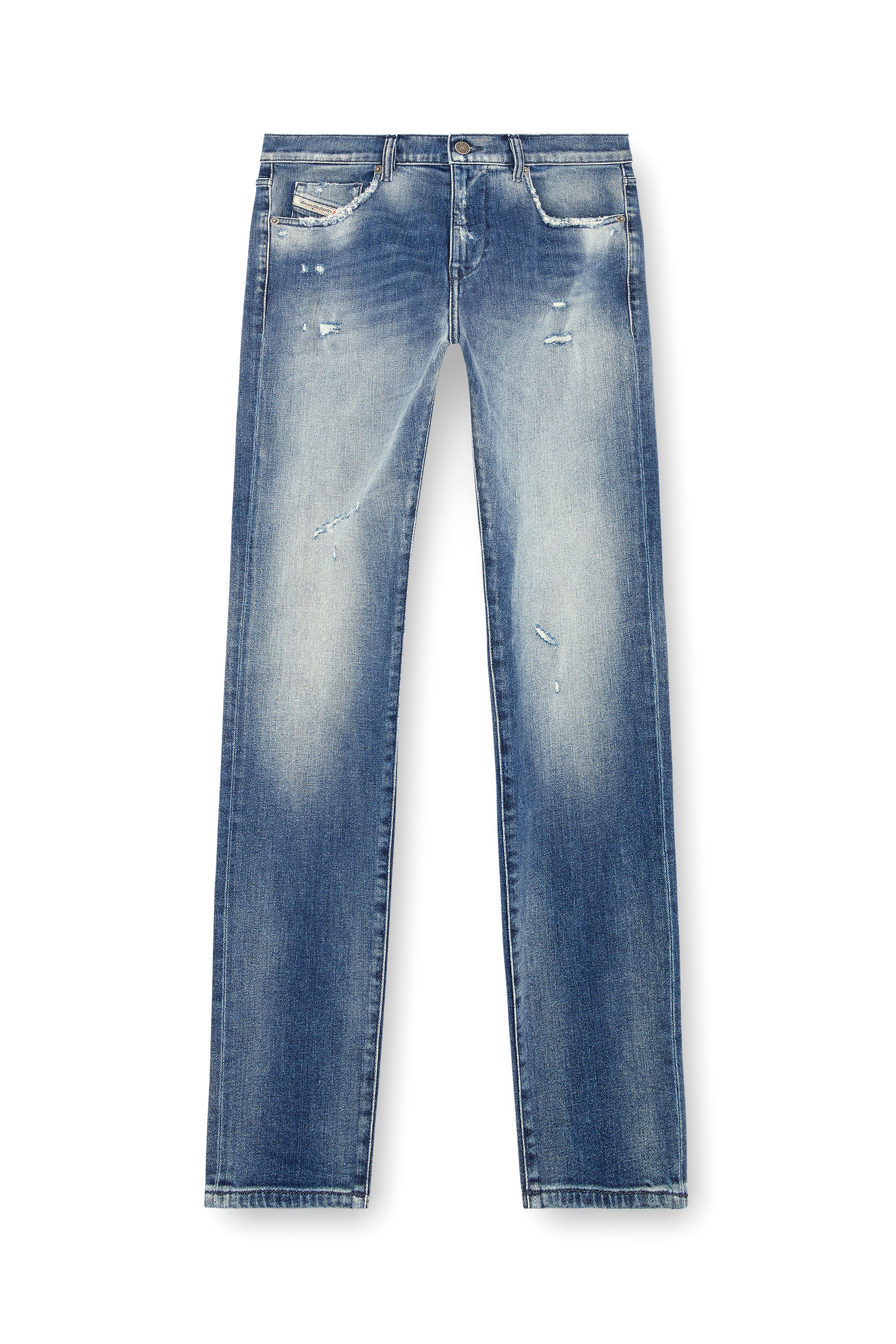 Diesel - Uomo Slim Jeans 2019 D-Strukt 09J61, Blu medio - Image 5