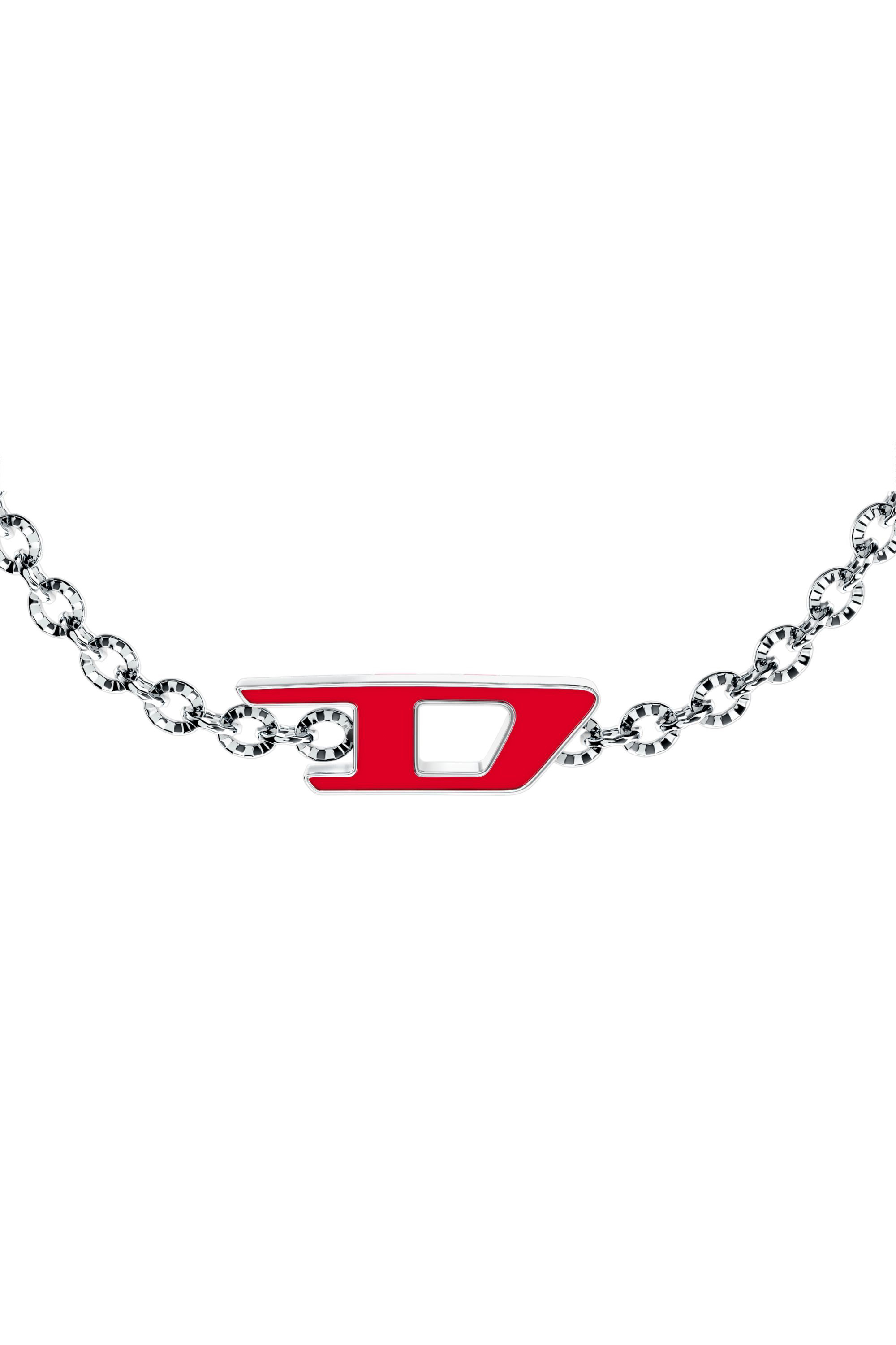 Diesel - DX1691040 JEWELLERY, Unisex Armband aus Edelstahl in Silber/Rot - 3