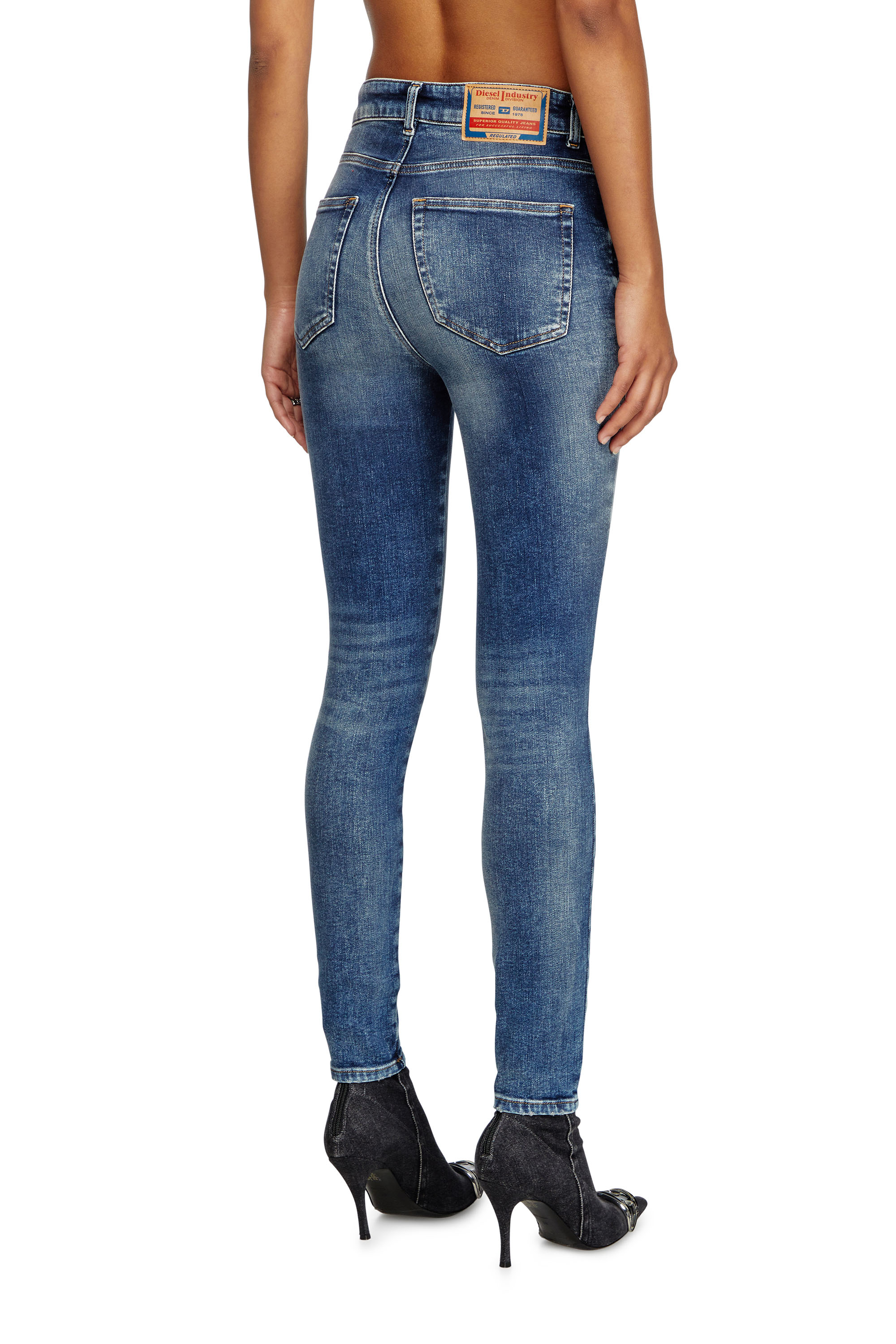 Diesel - Skinny Jeans 1984 Slandy-High 007Y9 Donna, Blu medio - Image 4