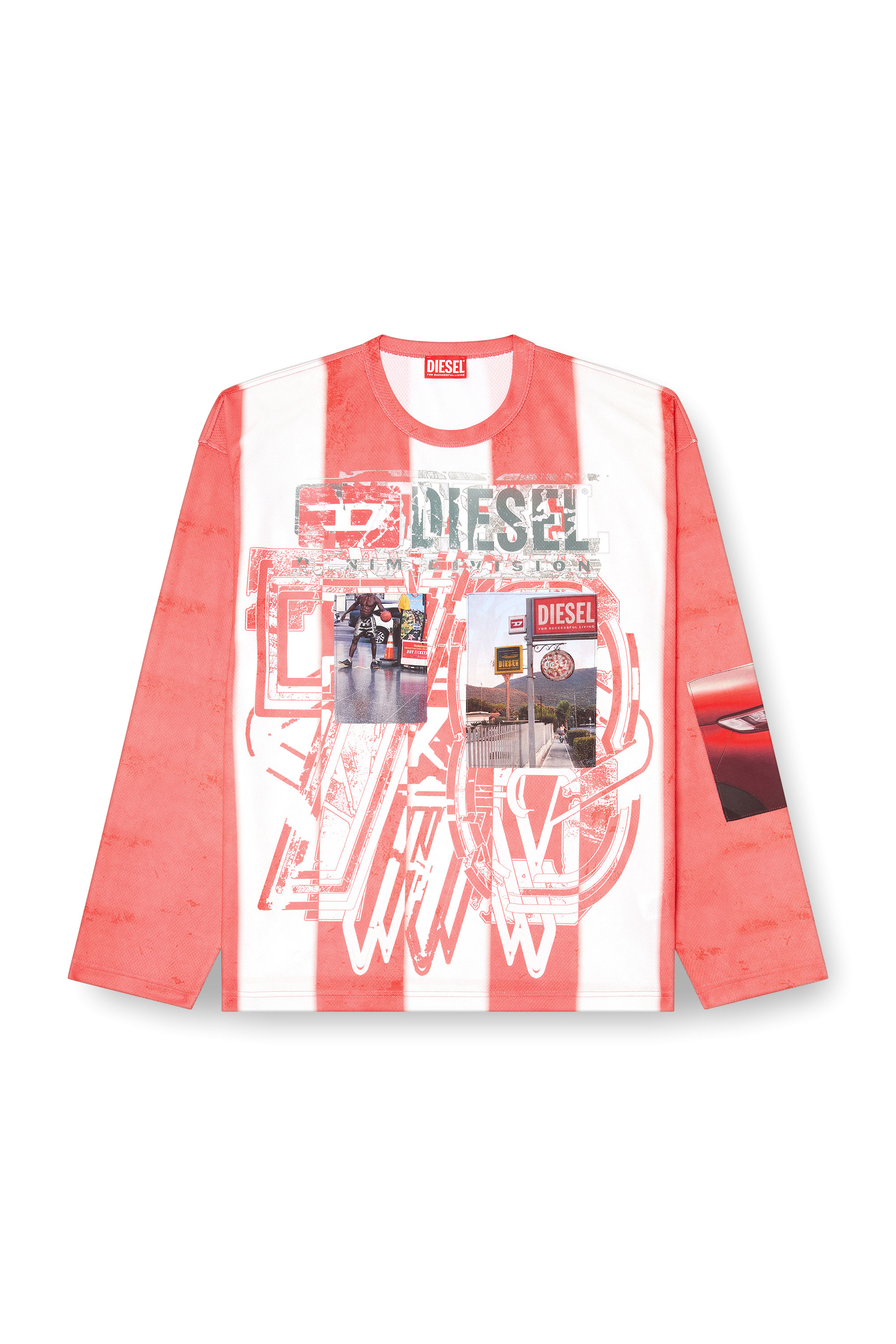 Diesel - T-RUBY, T-shirt a manica lunga con patch fotografiche Uomo in ToBeDefined - 3