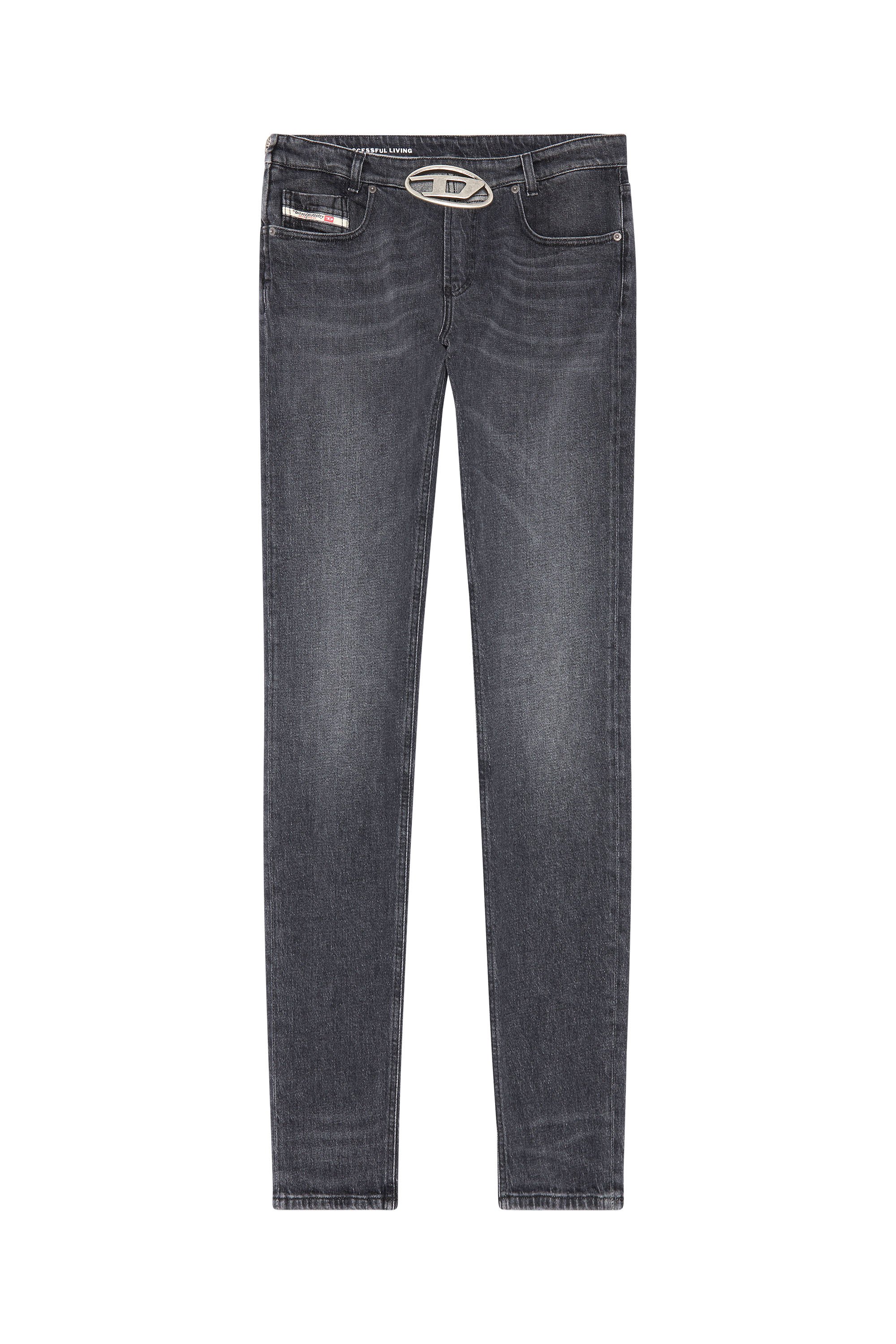 Diesel - Slim Jeans 2019 D-Strukt 0CKAH, Noir/Gris foncé - Image 5