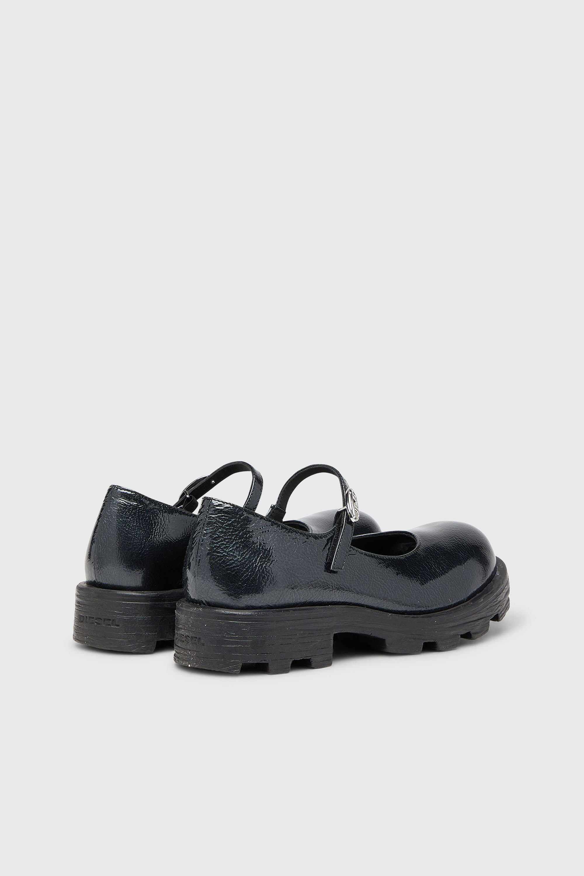 Diesel - D-HAMMER MARY JANE, Damen D-Hammer - Mary Jane mit Profilsohle aus Lackleder in Schwarz - 3