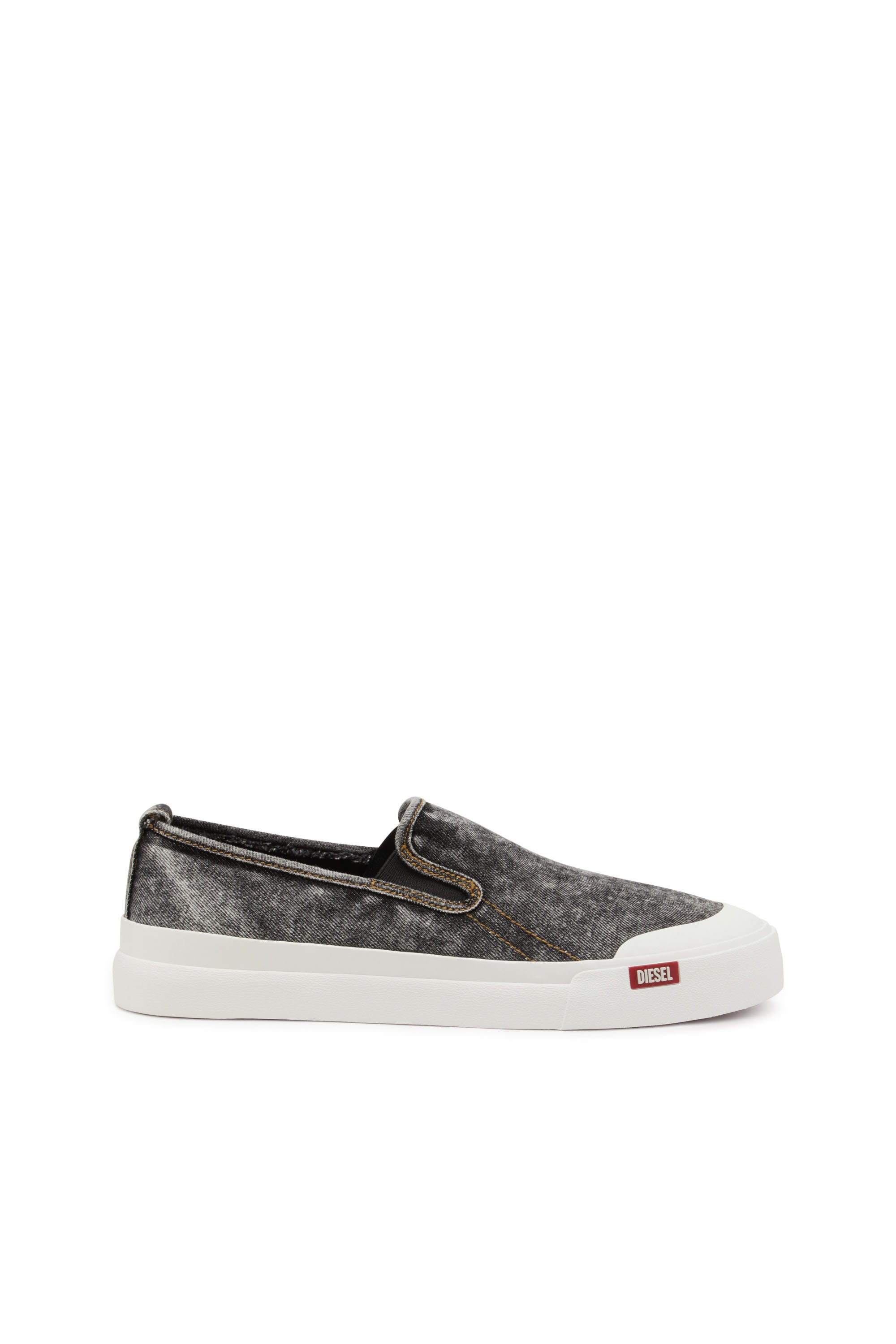 Diesel - S-ATHOS NMD SO, Sneakers slip-on en denim Homme in Noir - 1