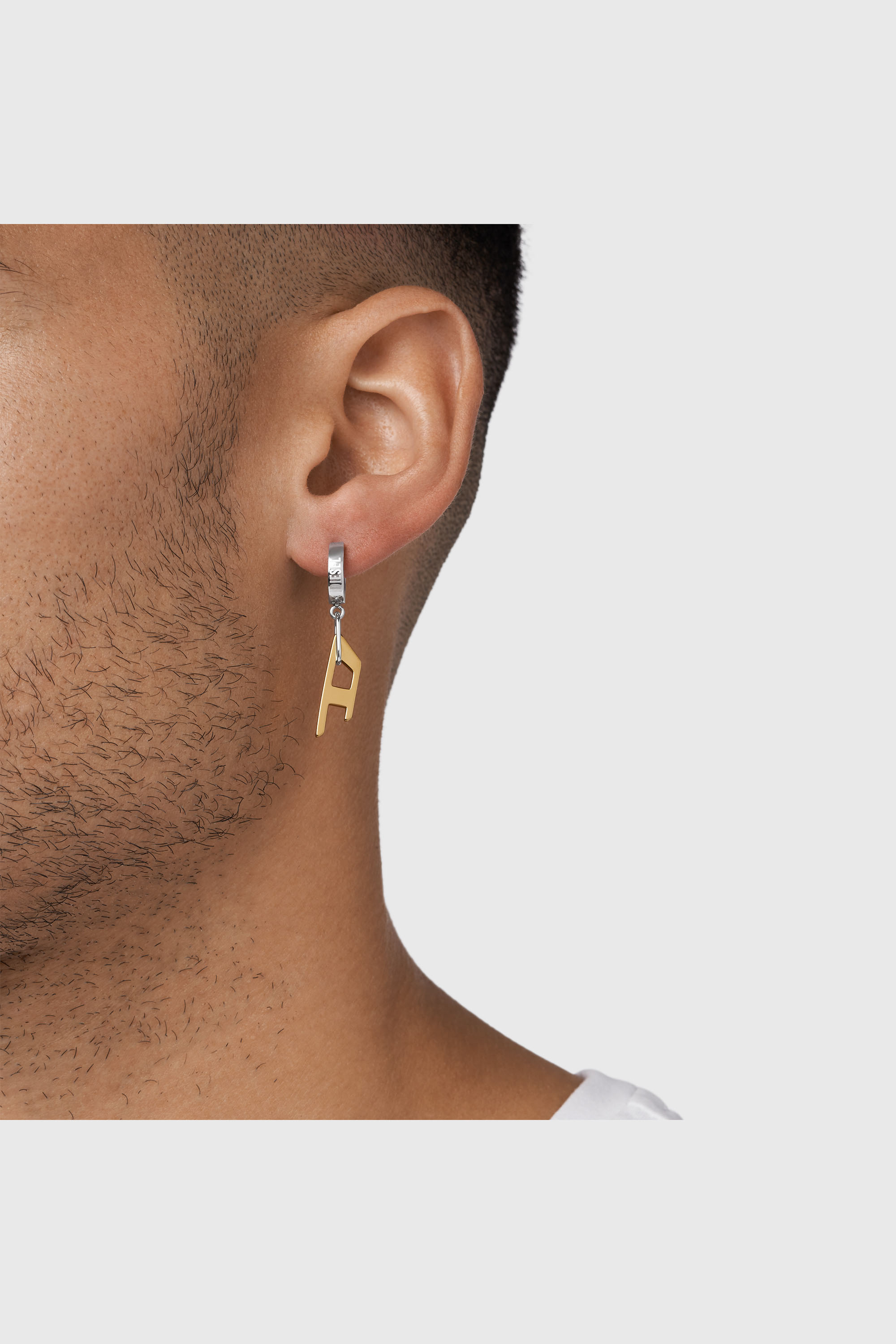 Diesel - DX1419, Unisex Zweifarbiger Edelstahl-Ohrring in Gold - 3