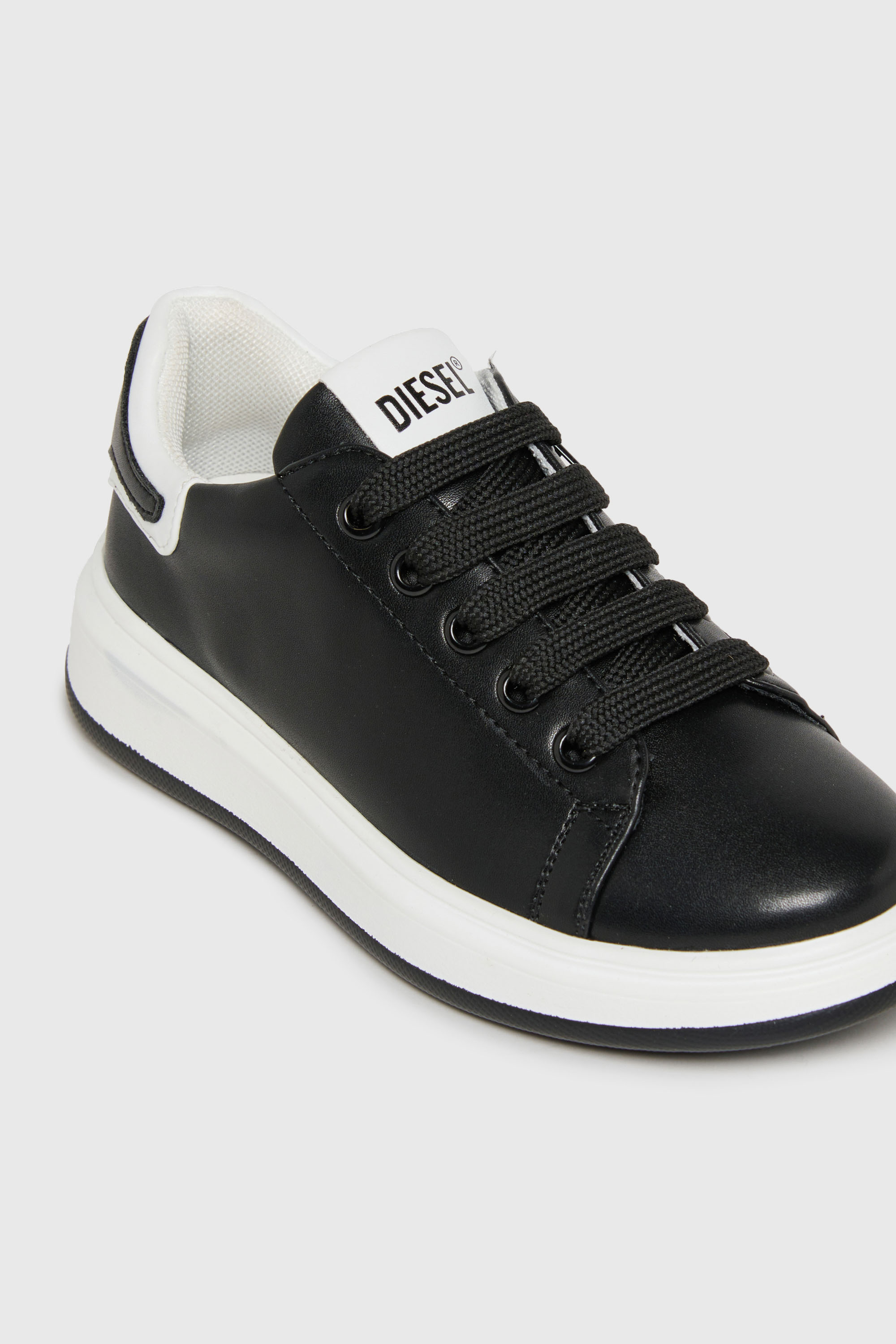 Diesel - S-MEQUIPLA, S-MEQUIPLA-Baskets avec finitions contrast&eacute;es Mixte in Noir - 4