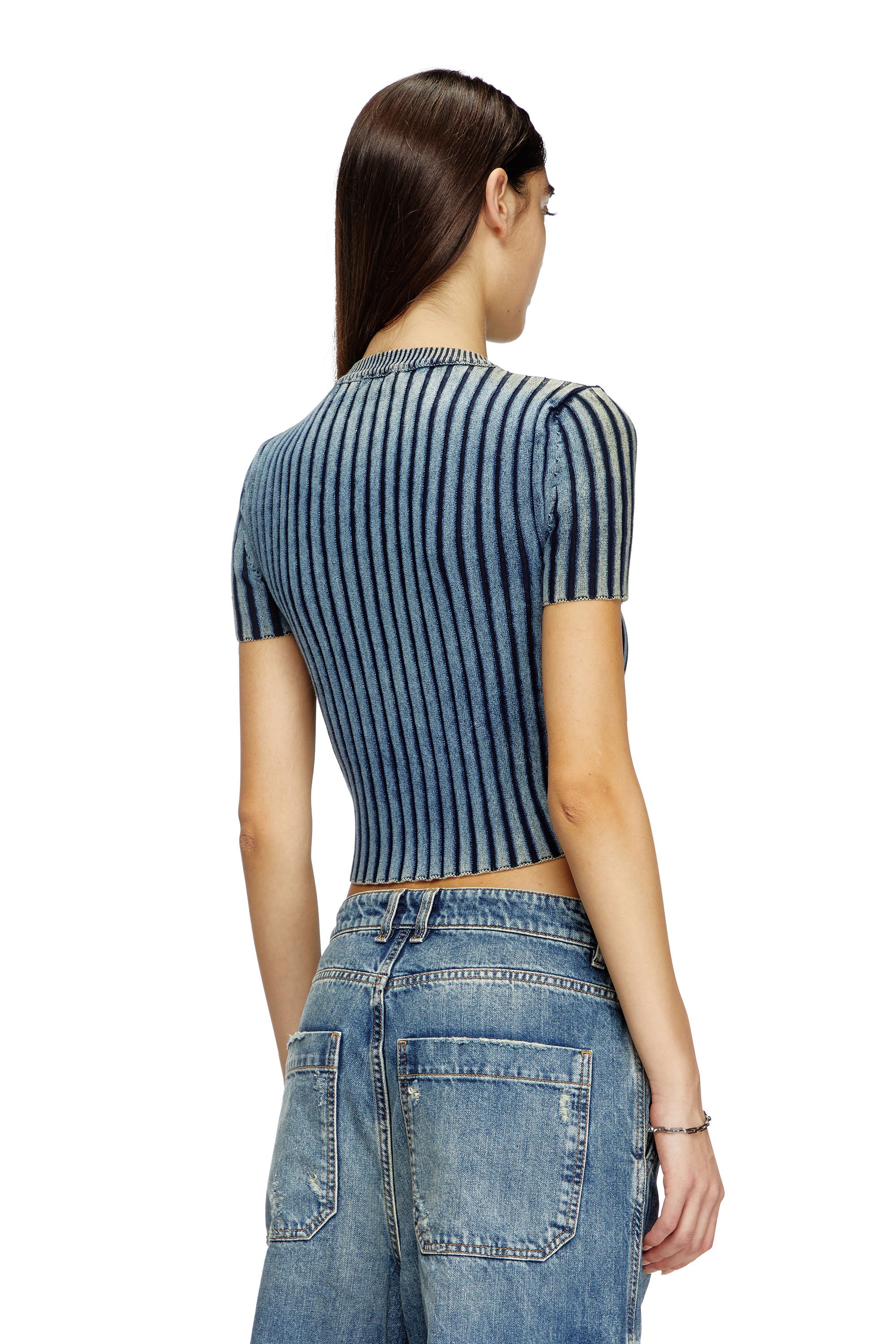 Diesel - M-ANAHEIM, Top avec plaque D Femme in Bleu - 4