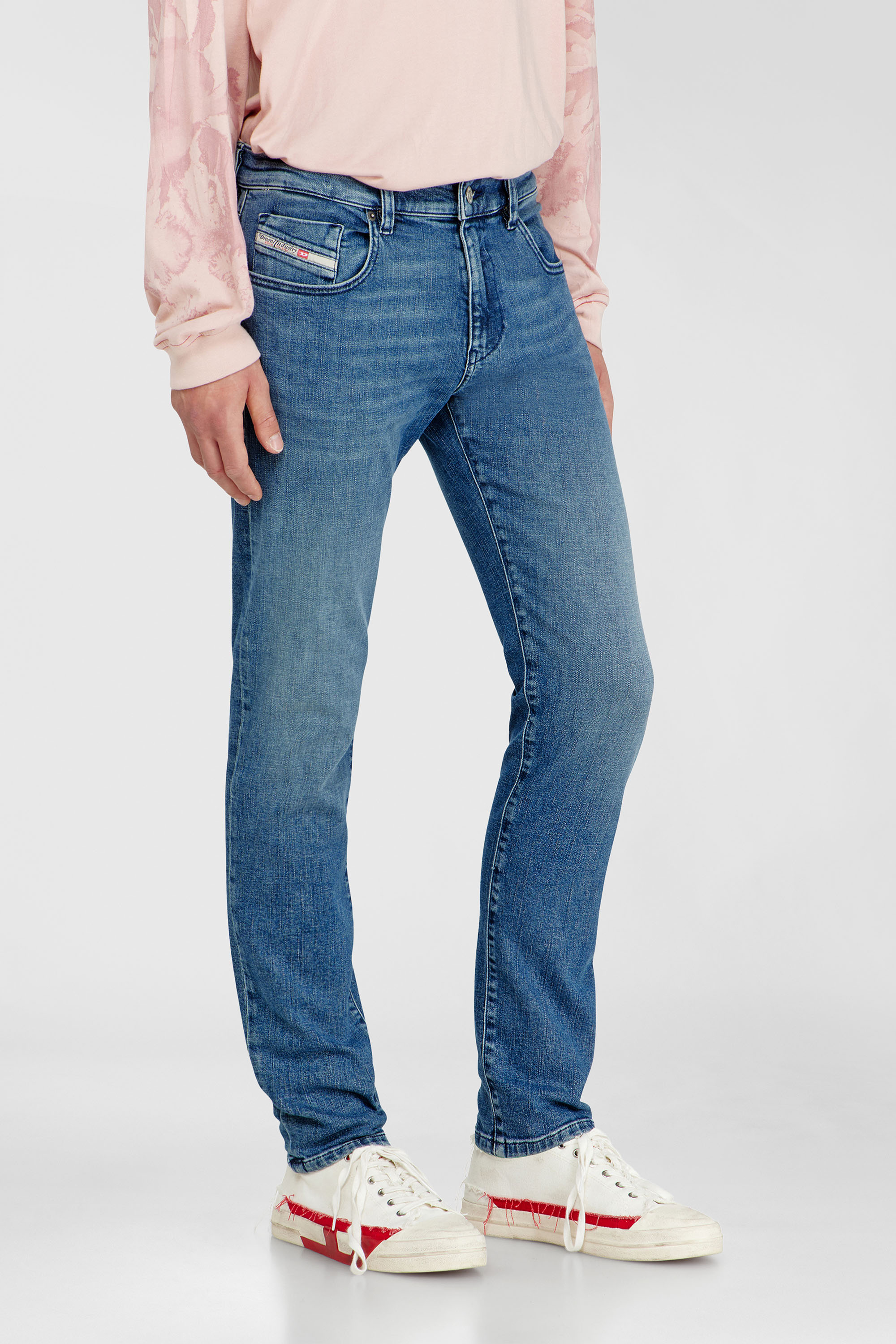 Diesel - Slim Jeans 2019 D-Strukt 0HDBK Homme, Bleu moyen - Image 7