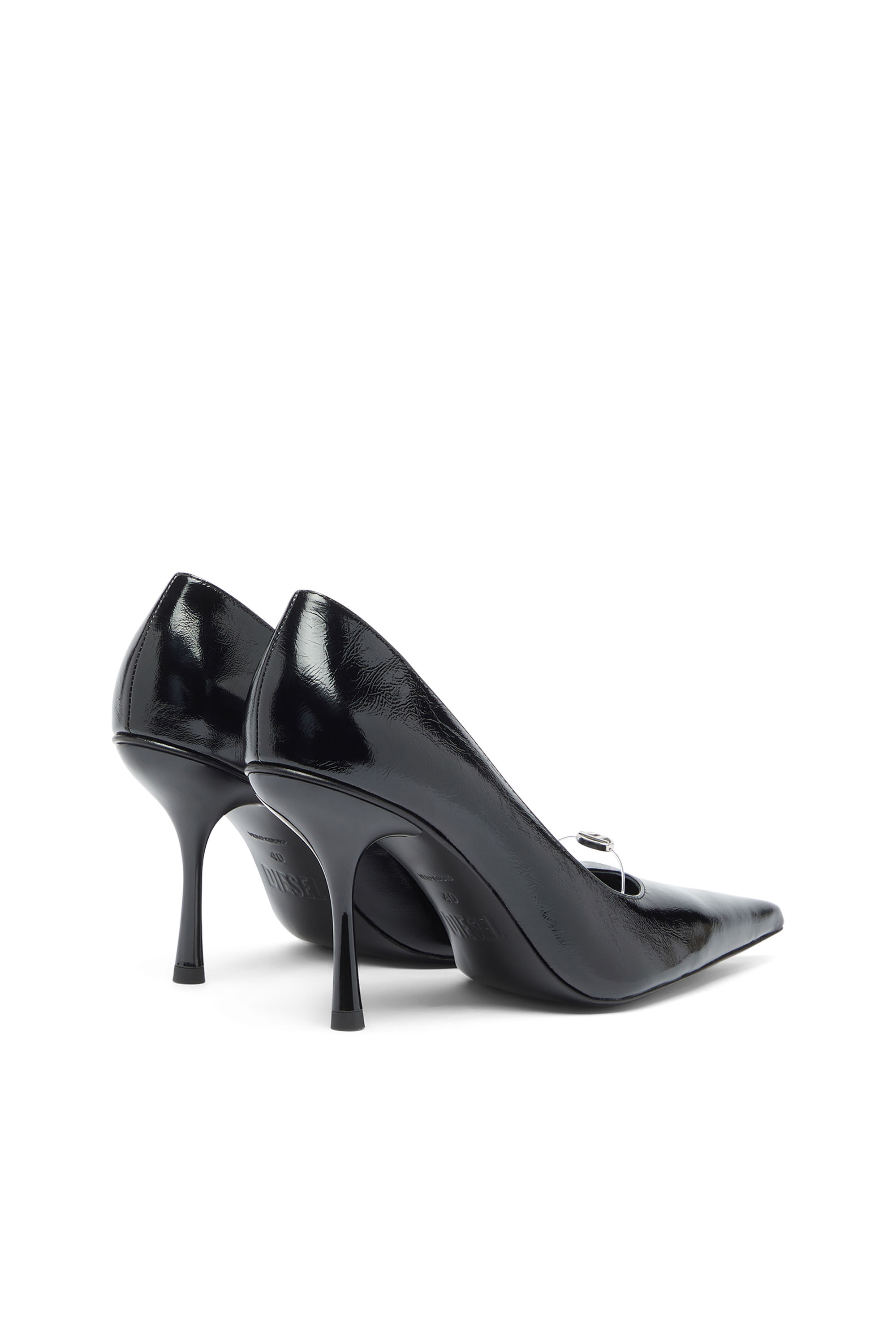 Diesel - D-JEWELS 90 P, D-Ten&Half - Pumps in pelle naplak Donna in Nero - 3