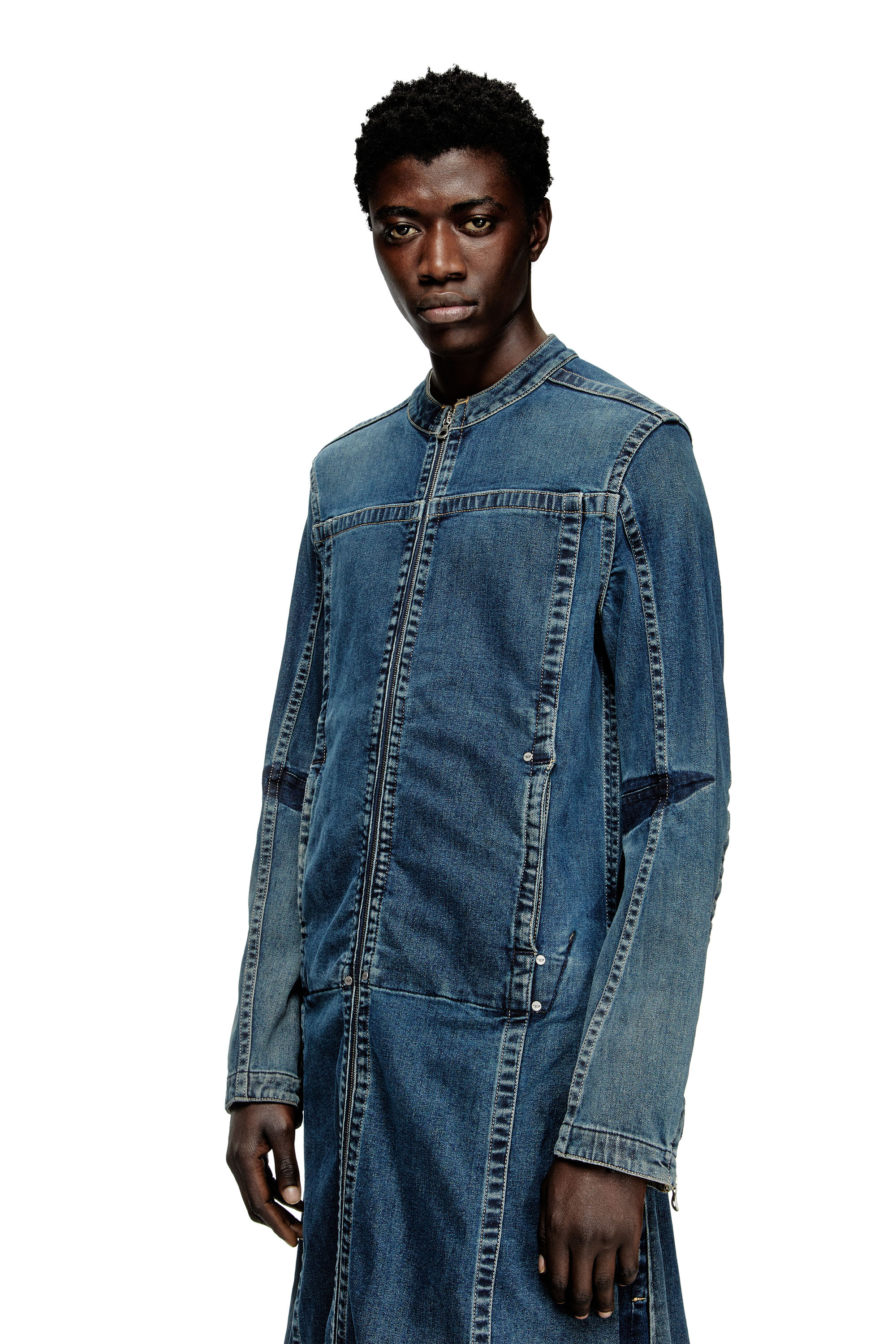 Diesel - D-JORGE-RE-FSG, Manteau extrême en denim Rehab Homme in Bleu - 5