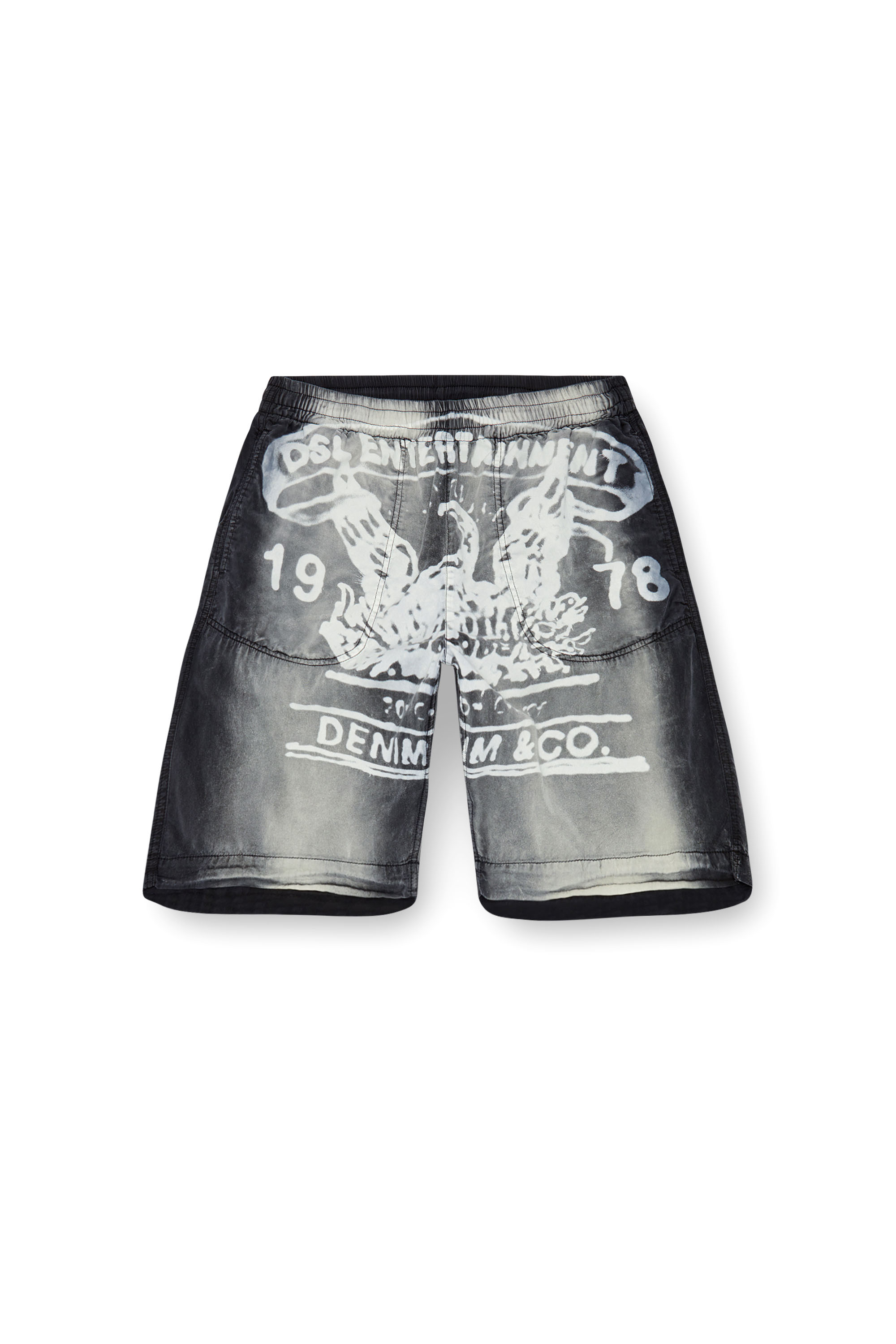 Diesel - P-EEKLO-SHORT, Man Faded shorts with archival print in Multicolor - Image 4