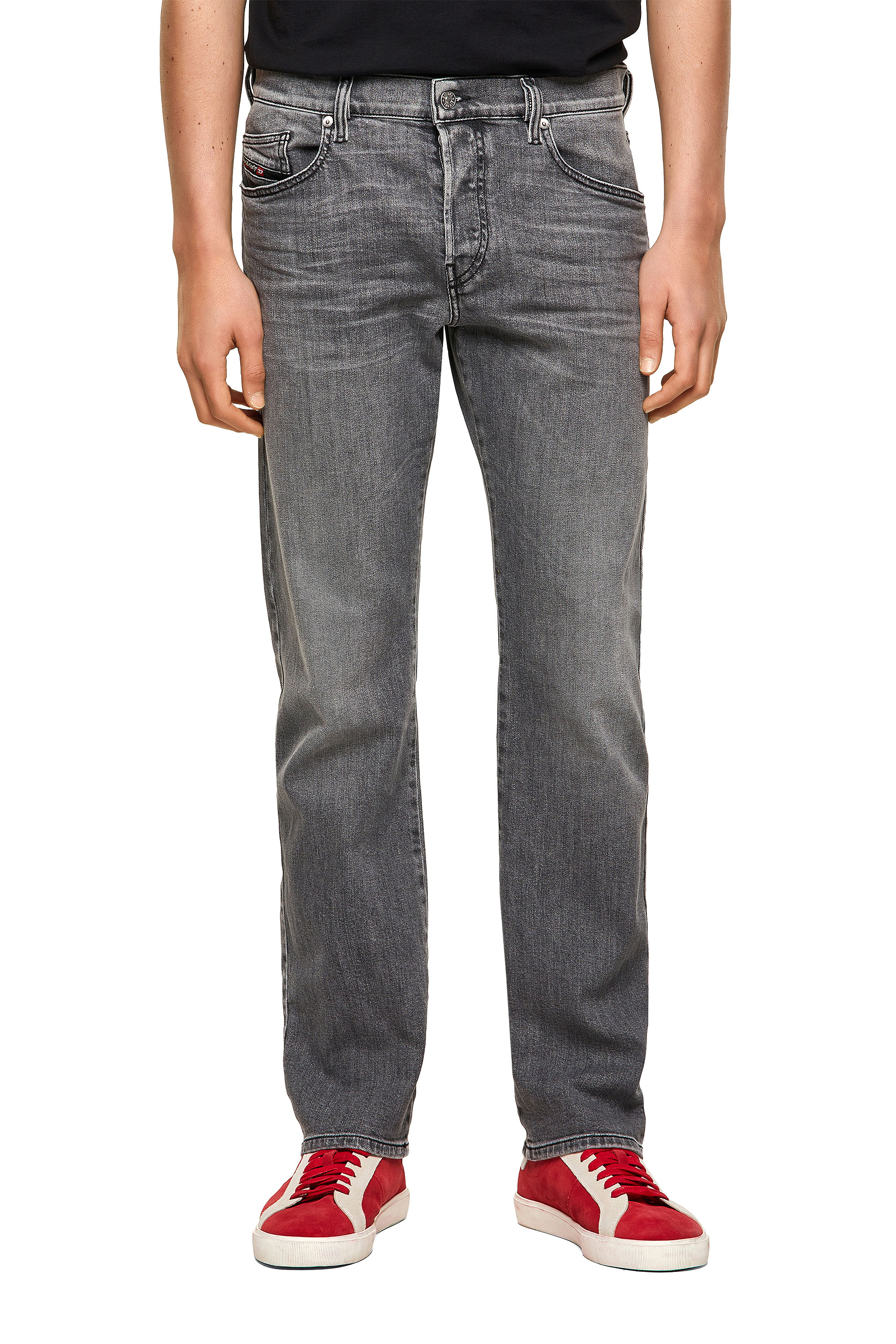 Diesel - D-Mihtry 09A10 Straight Jeans, Gris Clair - Image 1