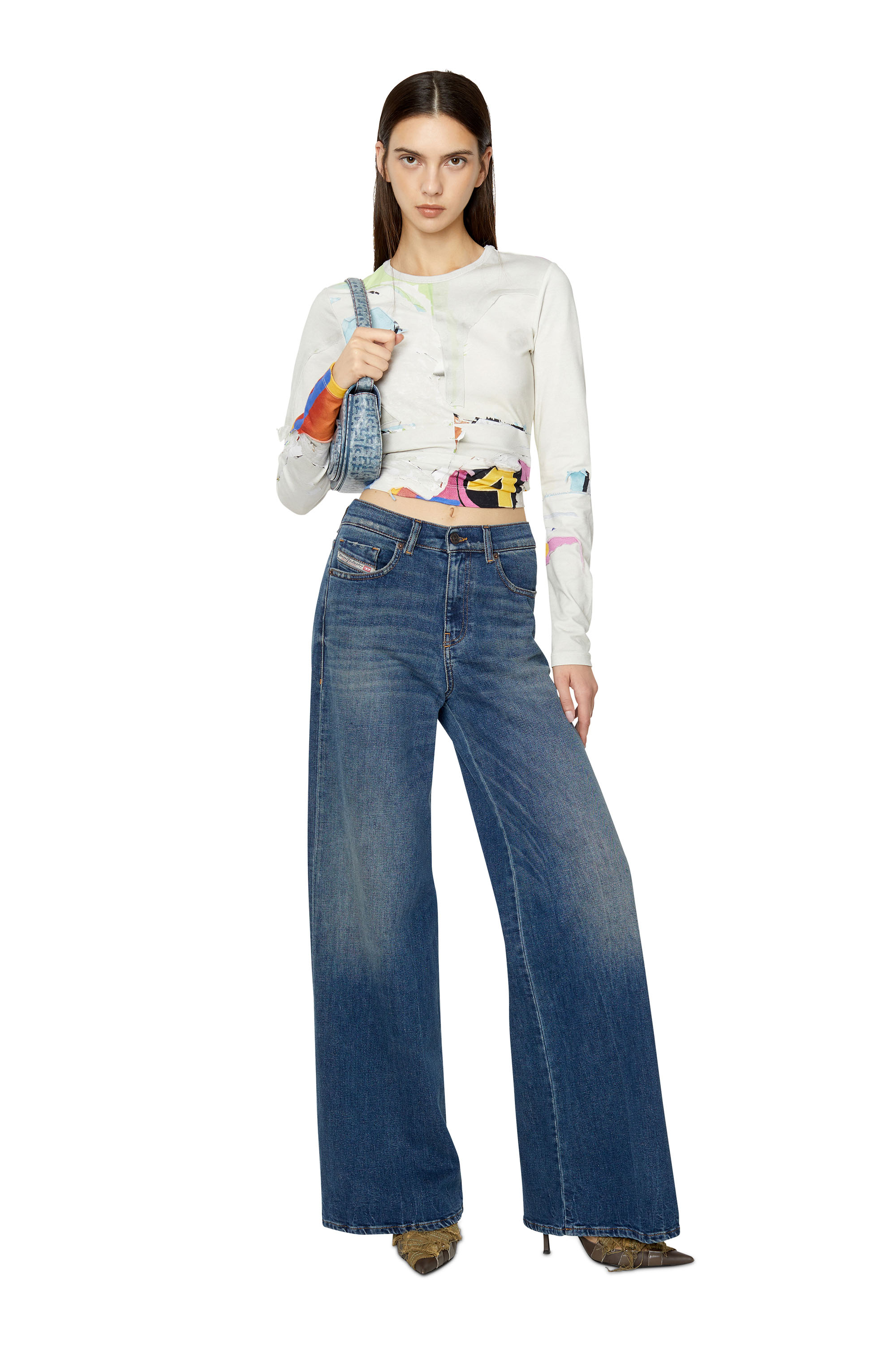 Diesel - 1978 D-Akemi 09E66 Bootcut and Flare Jeans, Blu Scuro - Image 6