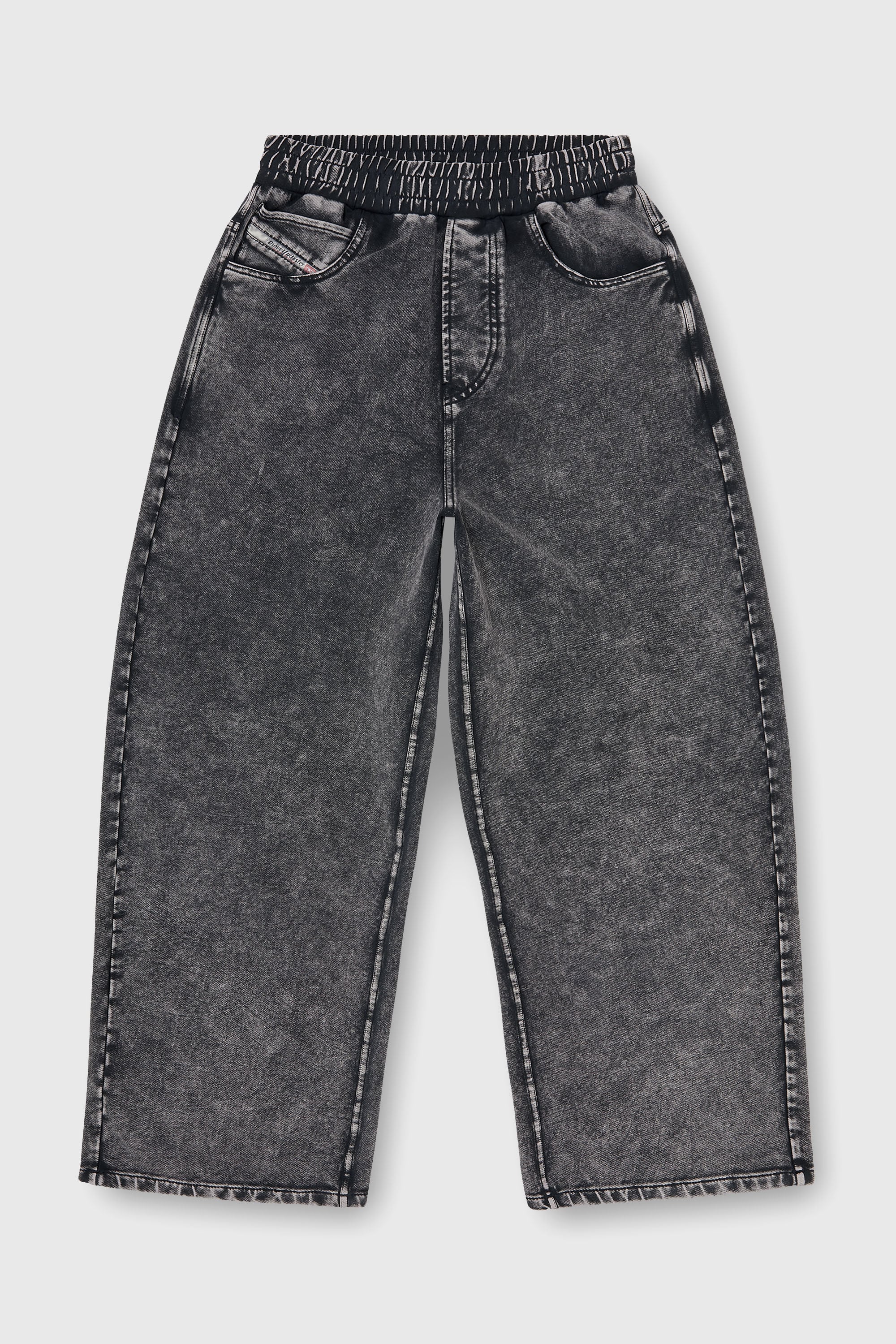 Diesel - P-STUKY, Damen Sweatpants mit Denim-Effekt in Dunkelgrau - 2