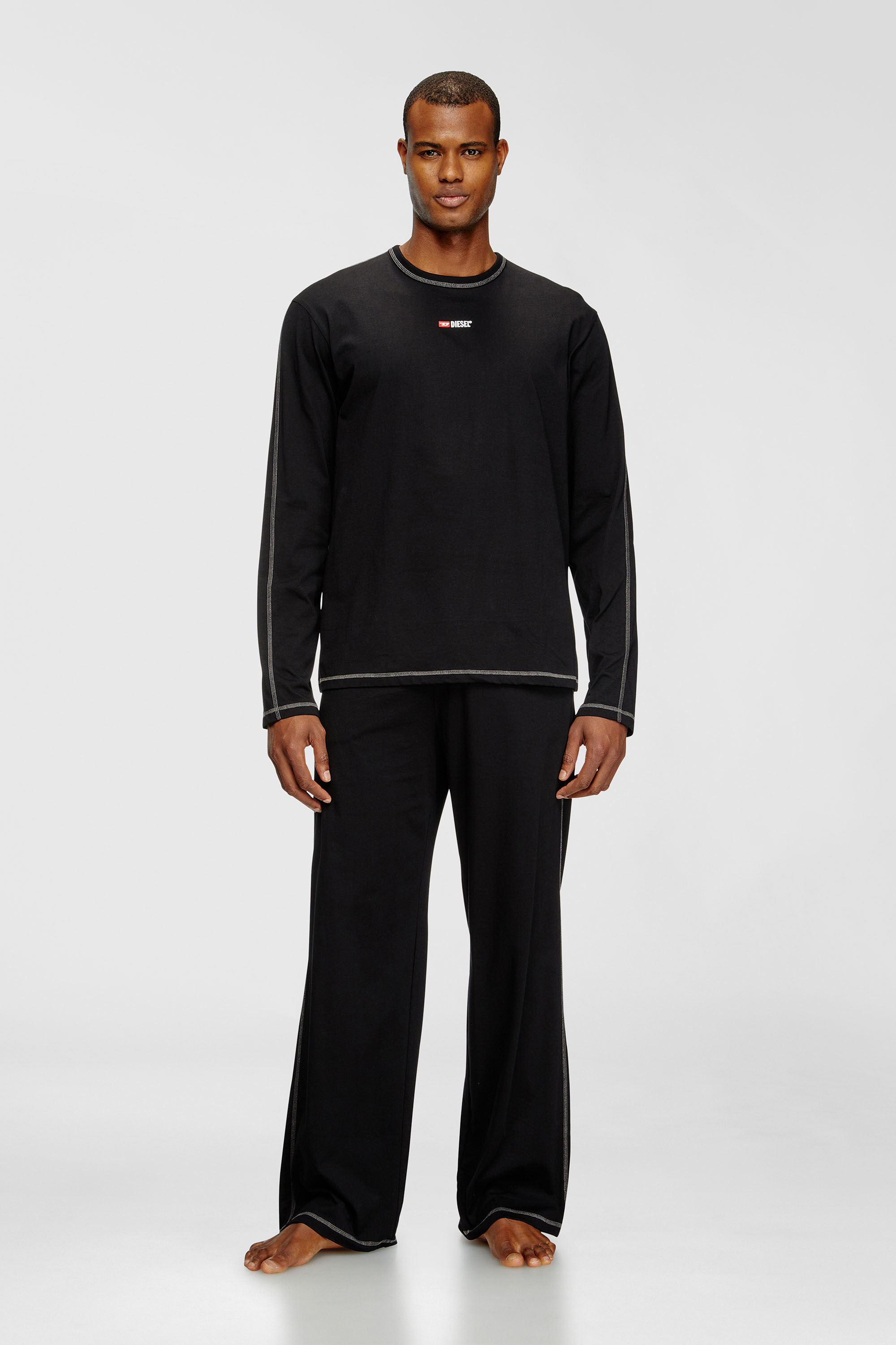 Diesel - SET-NOLAN-D-CORE, Pigiama in jersey di cotone Uomo in Nero - 1