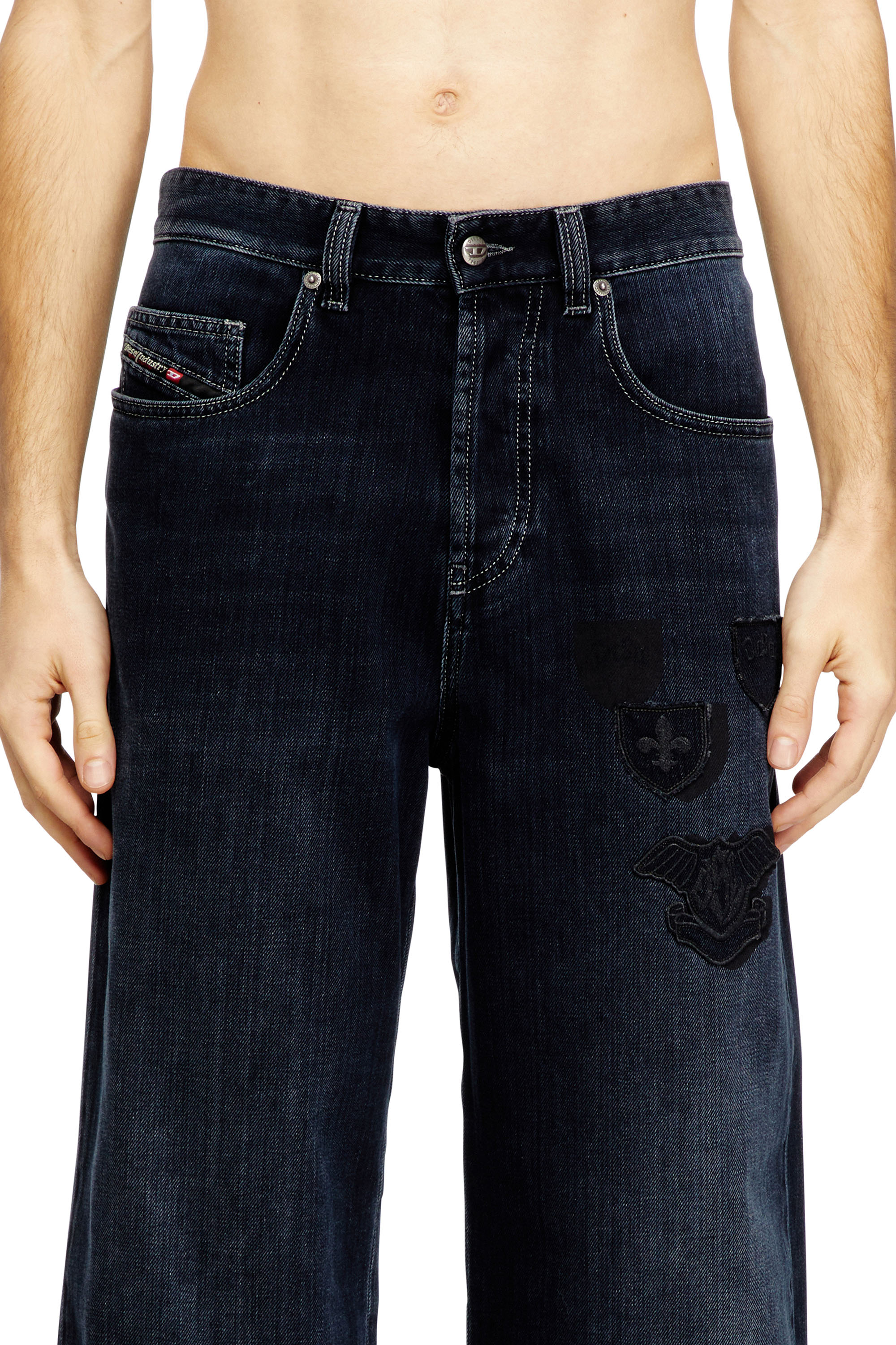 Diesel - Relaxed Jeans 2001 D-Macro 09Q19 Homme, Bleu Foncé - Image 4