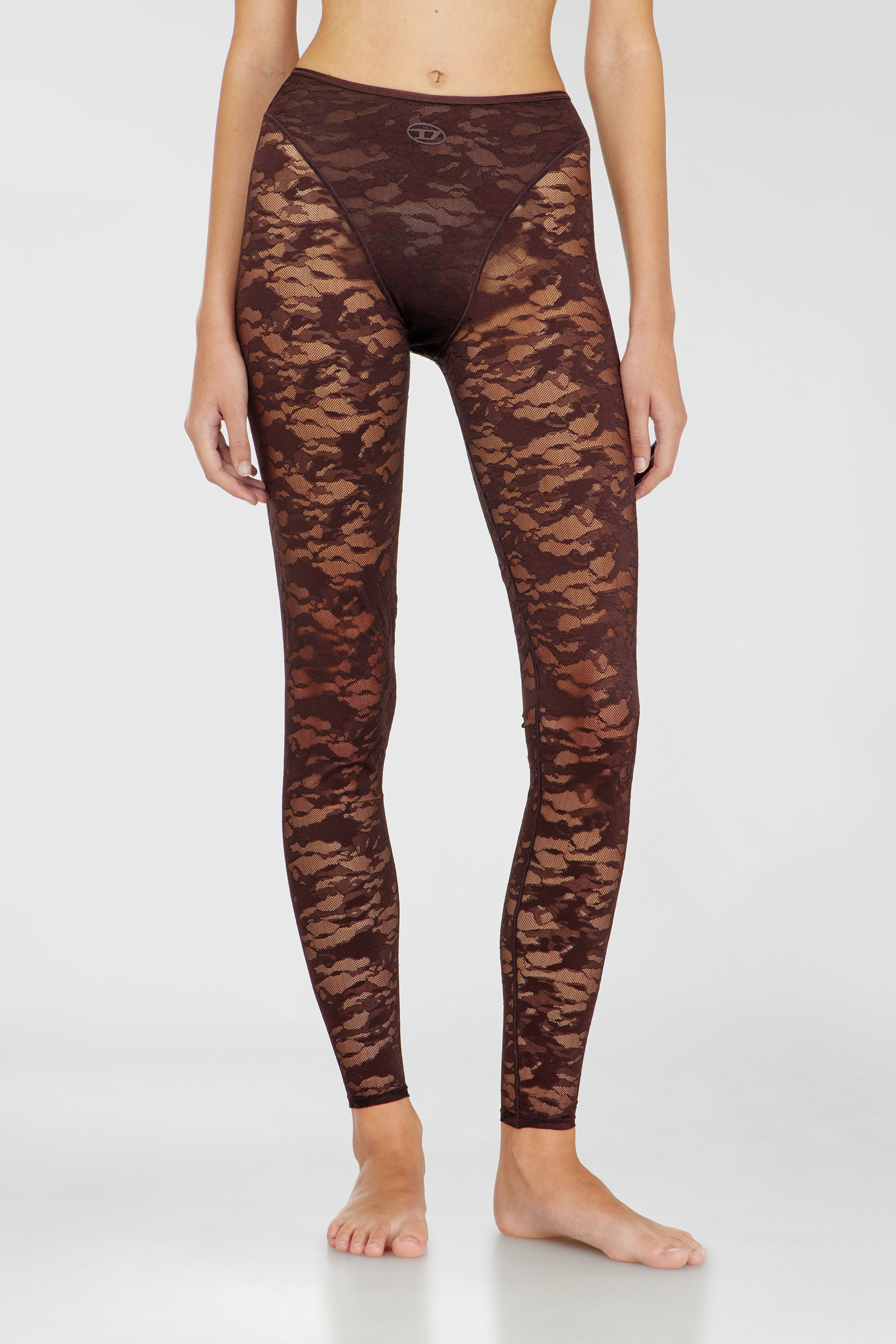 Diesel - HAYLEY-UTLT, Damen Leggings aus Nylon mit camouflage-Spitze in null - 2