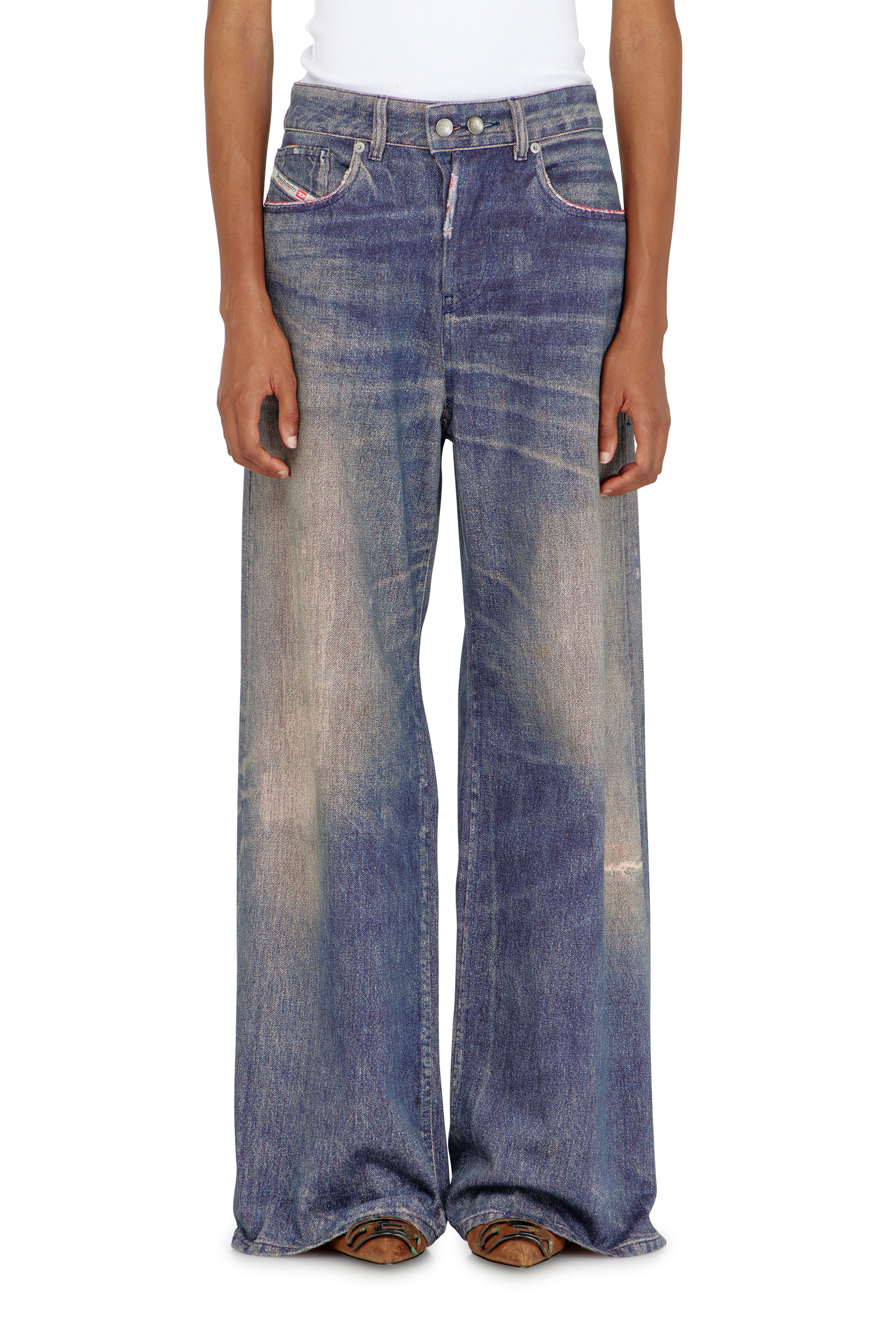 Diesel - Relaxed Jeans 1996 D-Sire 09P95 Donna, Blu Scuro - Image 4